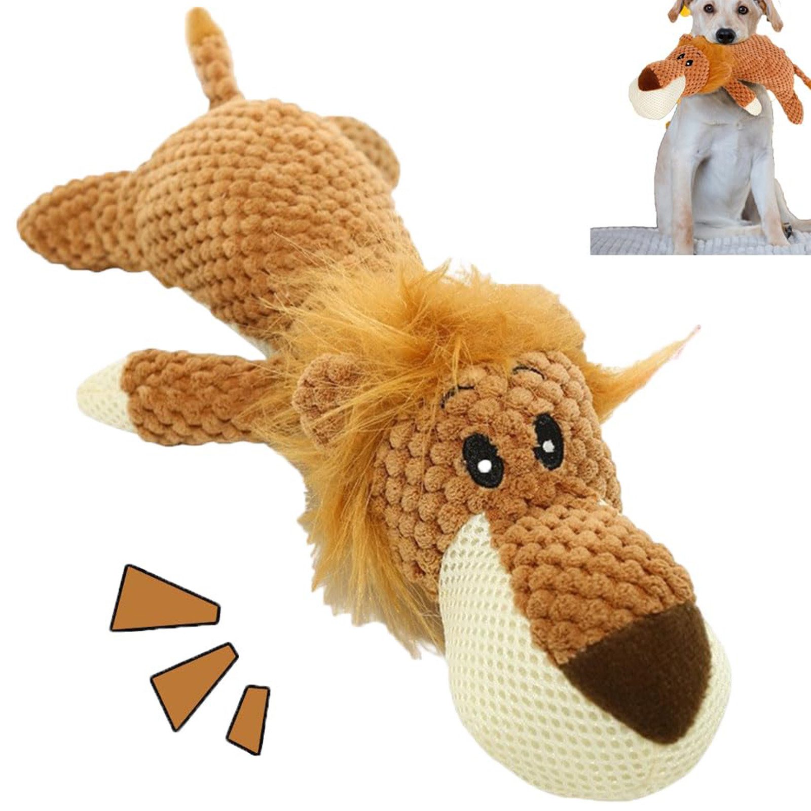 OKWISH Tierkuscheltier Interaktives Hundespielzeug Kauspielzeug Hund, Baumw günstig online kaufen