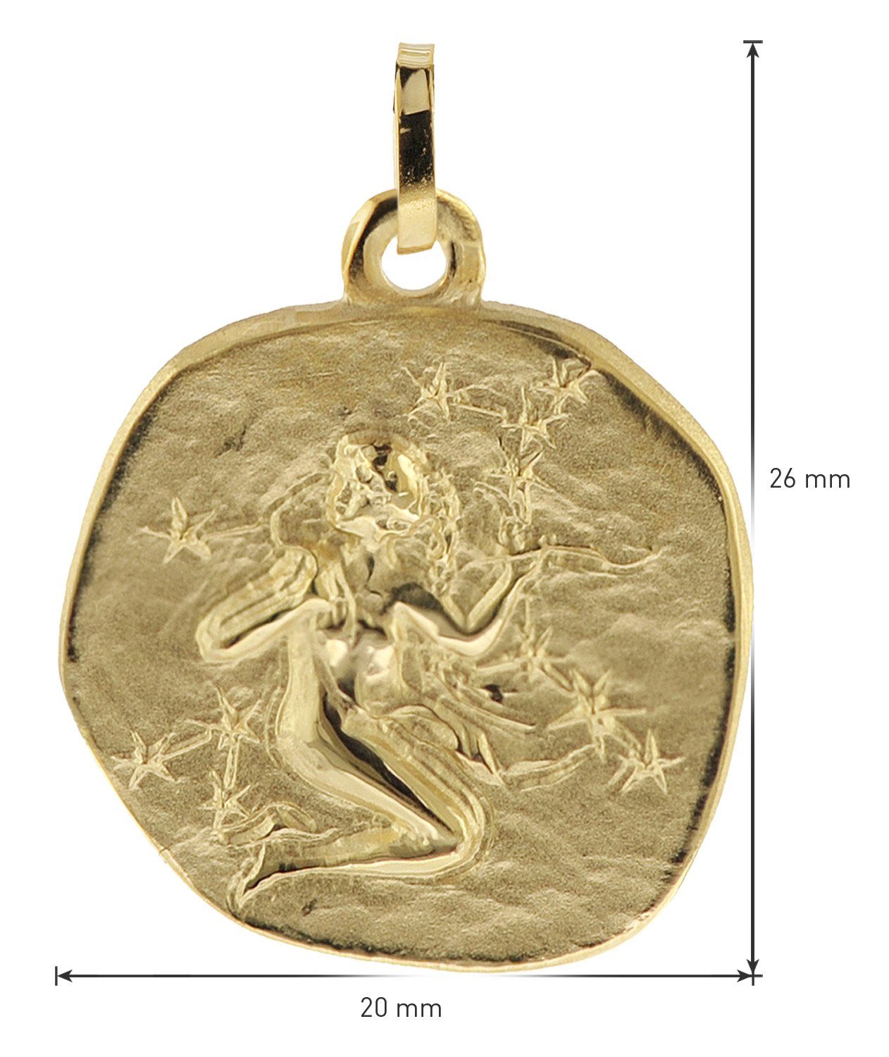 mm Sternzeichen- Gold 333 trendor Jungfrau Sternzeichenanhänger 20