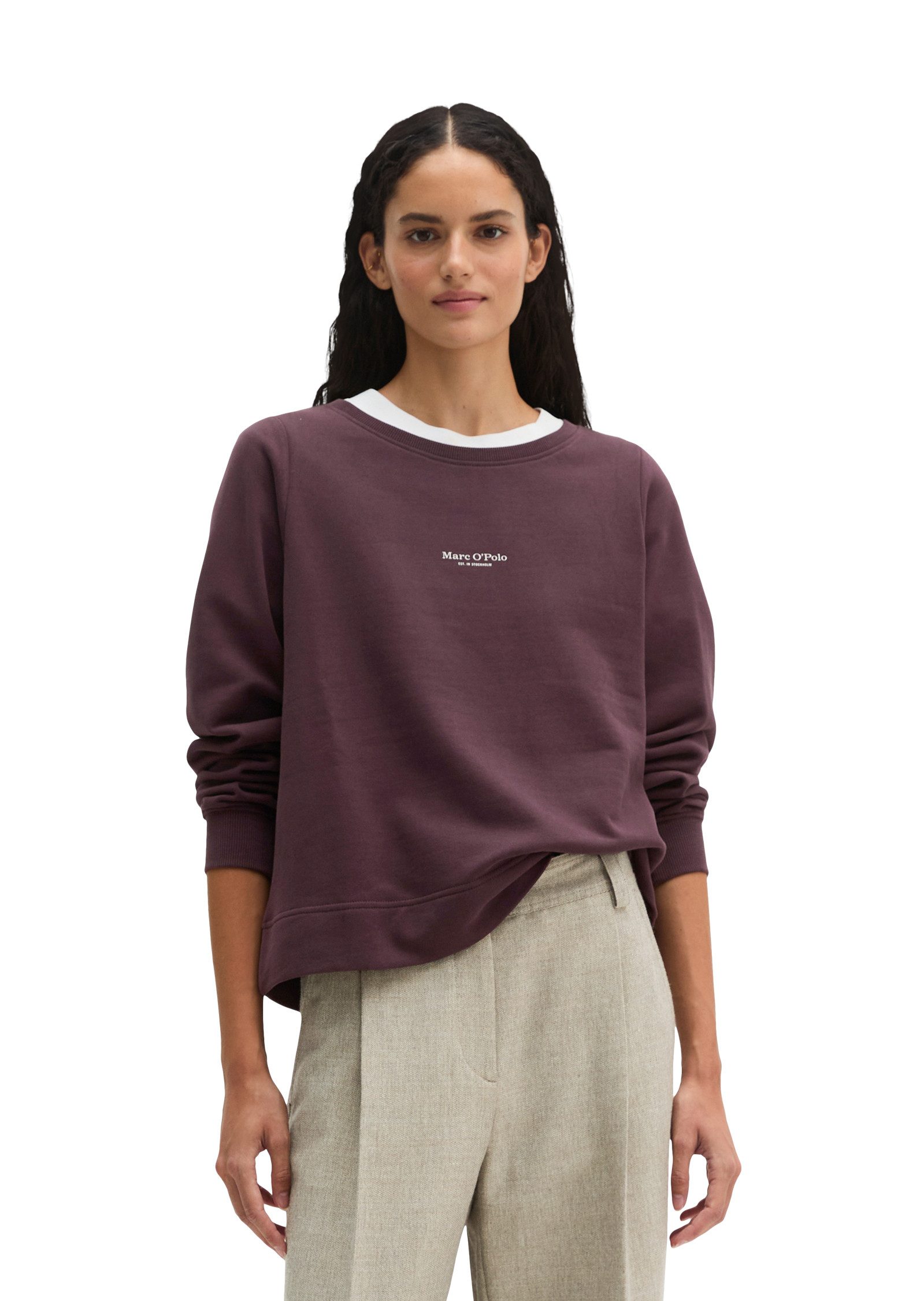 Marc O'Polo Sweatshirt mit gepeachter Oberfläche