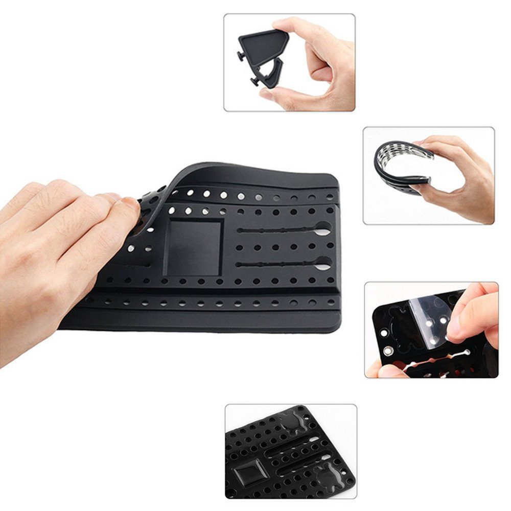 L & P Car Design Handy-Halterung Haftpad Antirutschmatte Auto Ablage iPhone Samsung, (1 Stück, 3-tlg., kompatibel mit vielen Smartphones) – Bild 3 von 5