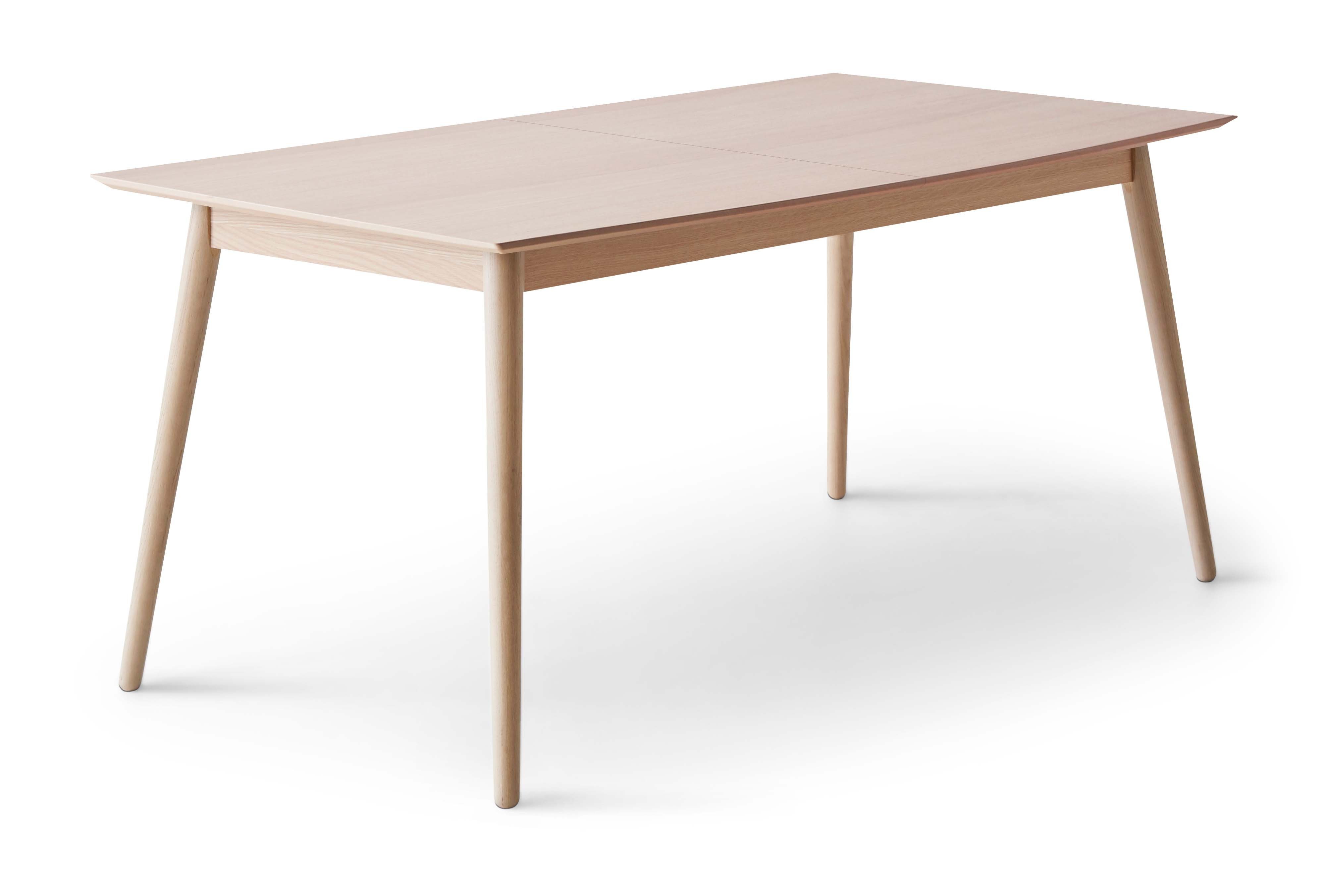 Hammel Furniture Esstisch Meza Designtisch mit Auszugsfunktion und 2 Einlegeplatten, bootsförmige Tischplatte MDF, Eiche Massivholzgestell