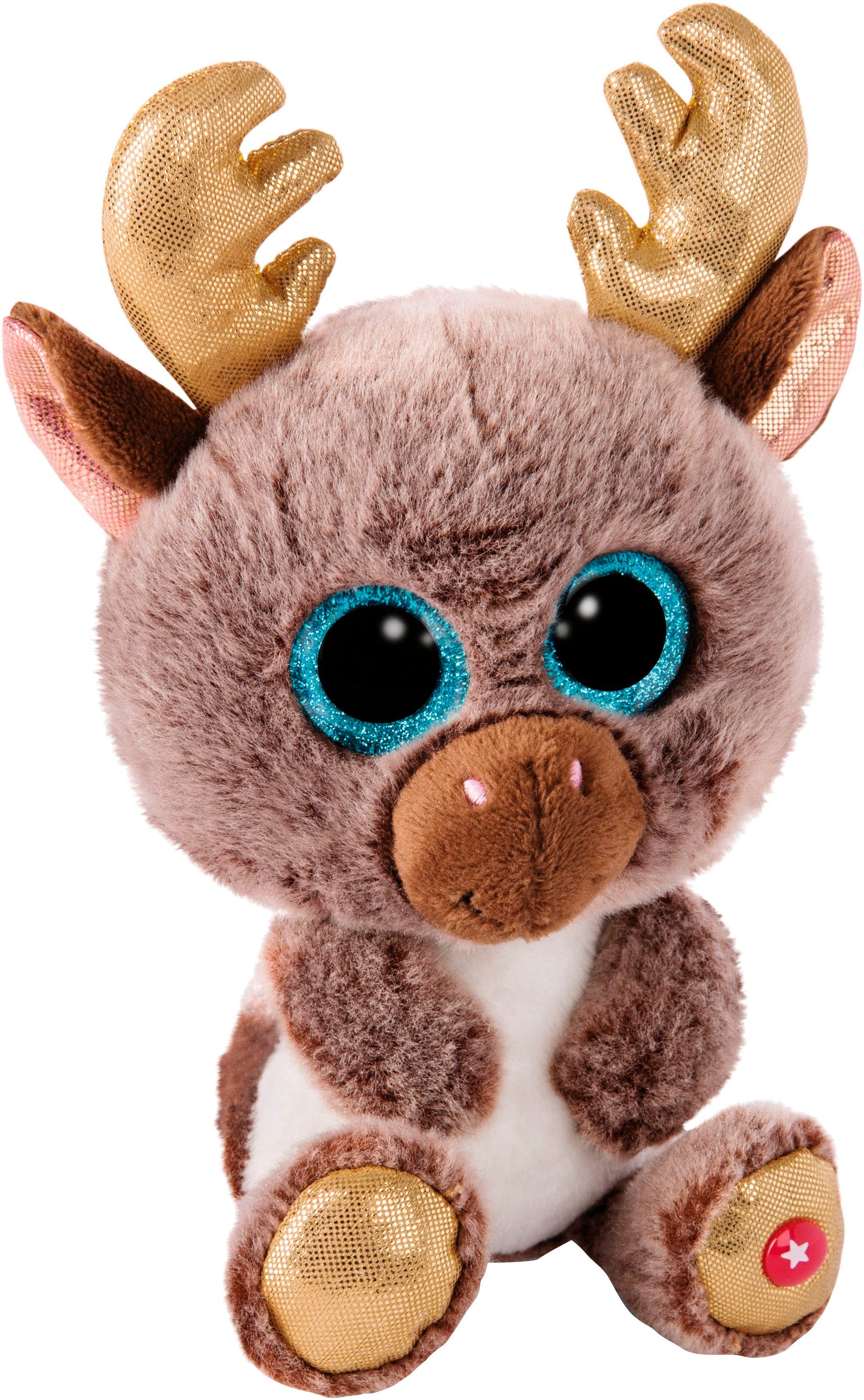 Nici Kuscheltier Glubschis, Rentier Chocolate Mousse, 15 cm schlenkernd
