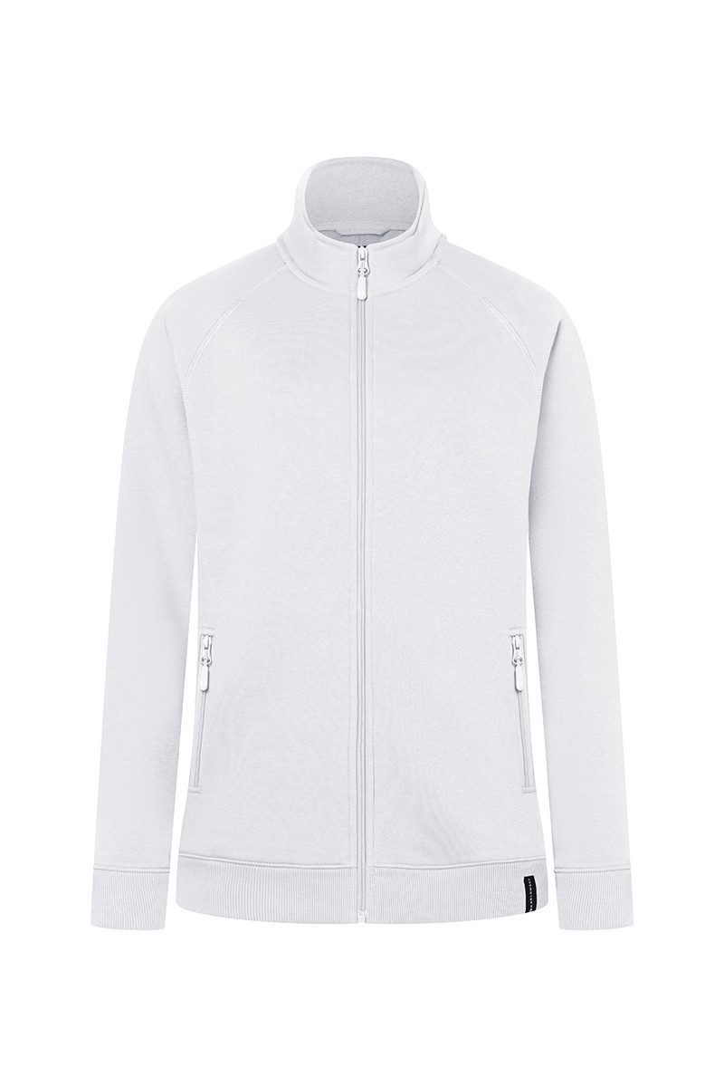 Karlowsky Fashion Sweatjacke KARLOWSKY Damen Workwear Sweatjacke SOFT-FACE Modern-Fit Weiß