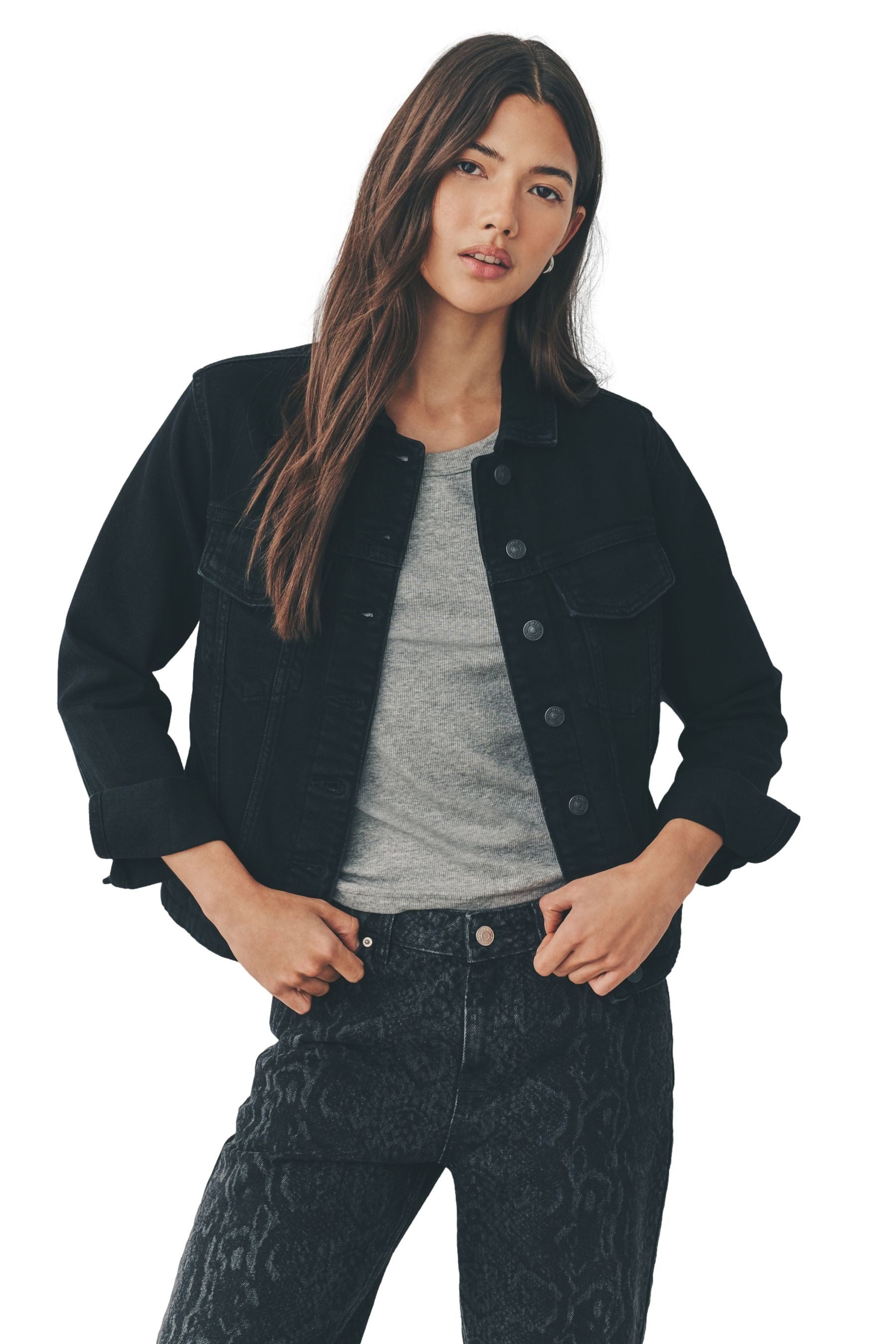 Next Jeansjacke Figurbetonte Jeansjacke (1-St) günstig online kaufen