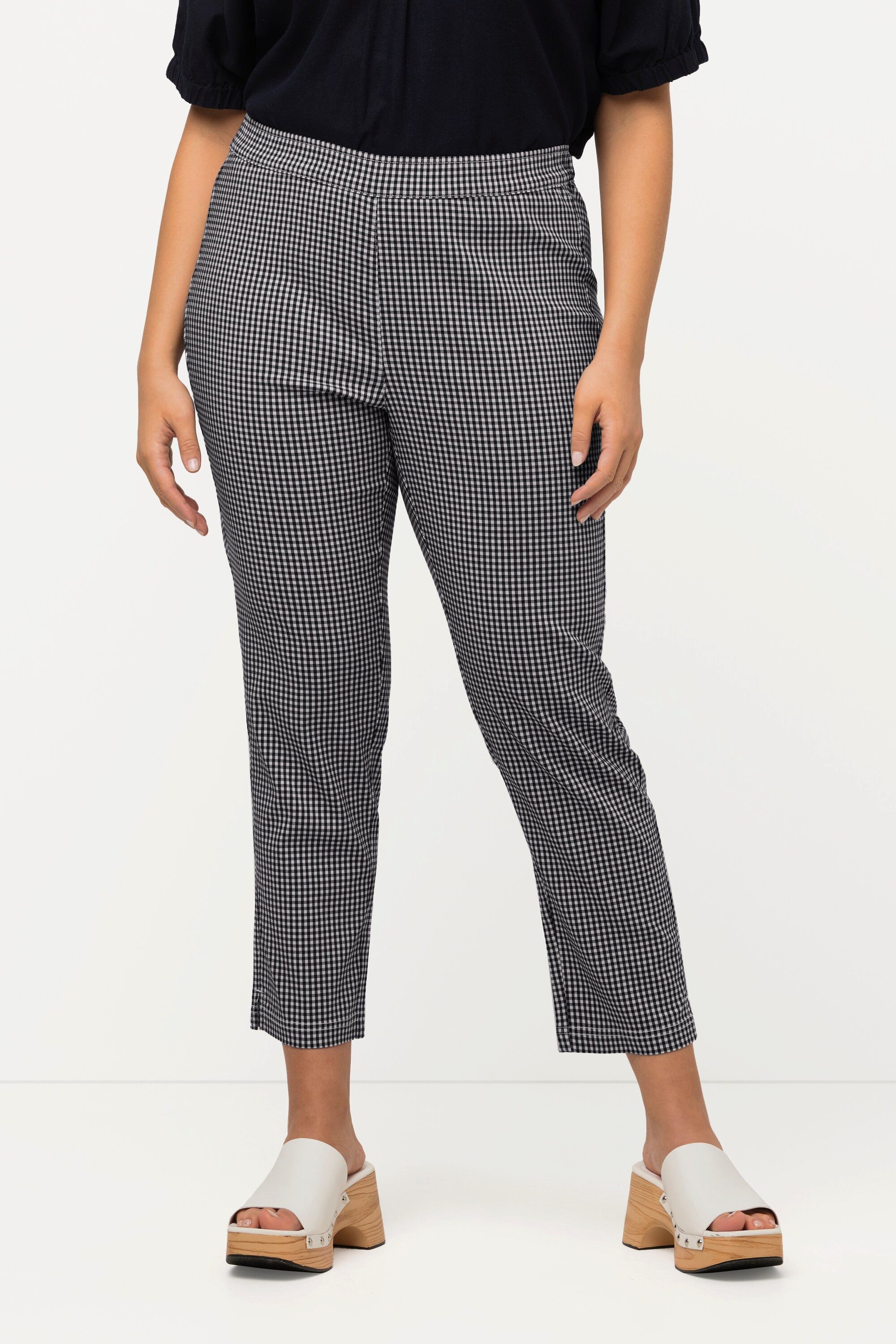 Ulla Popken Stoffhose 7/8-Bengalinhose Sienna Vichykaro günstig online kaufen