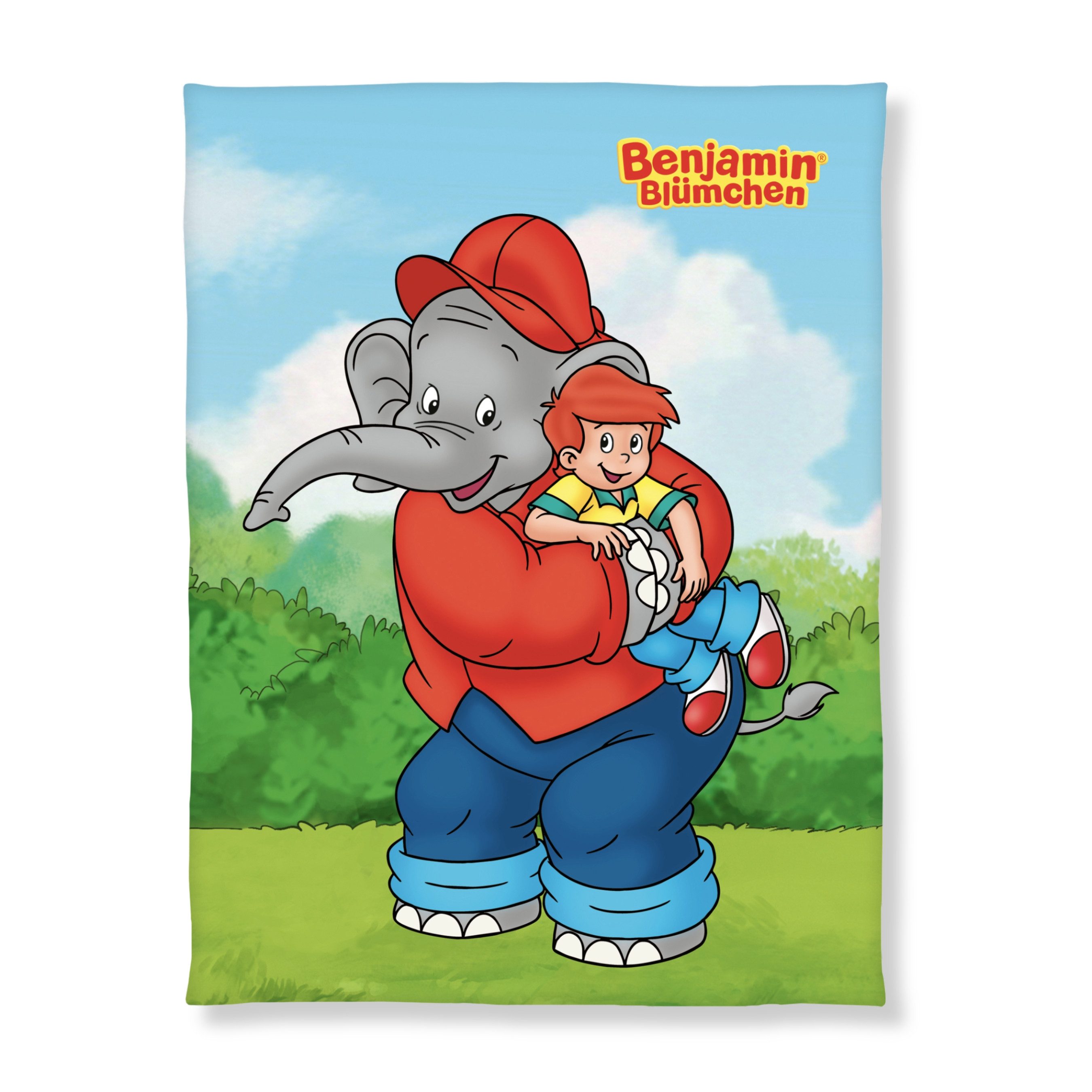 Kinderdecke Benjamin Blümchen 130x170 cm, flauschige Kuscheldecke für Kinder, MTOnlinehandel, Beliebtes Motiv für kleine Fans, ideal zum Kuscheln und Spielen