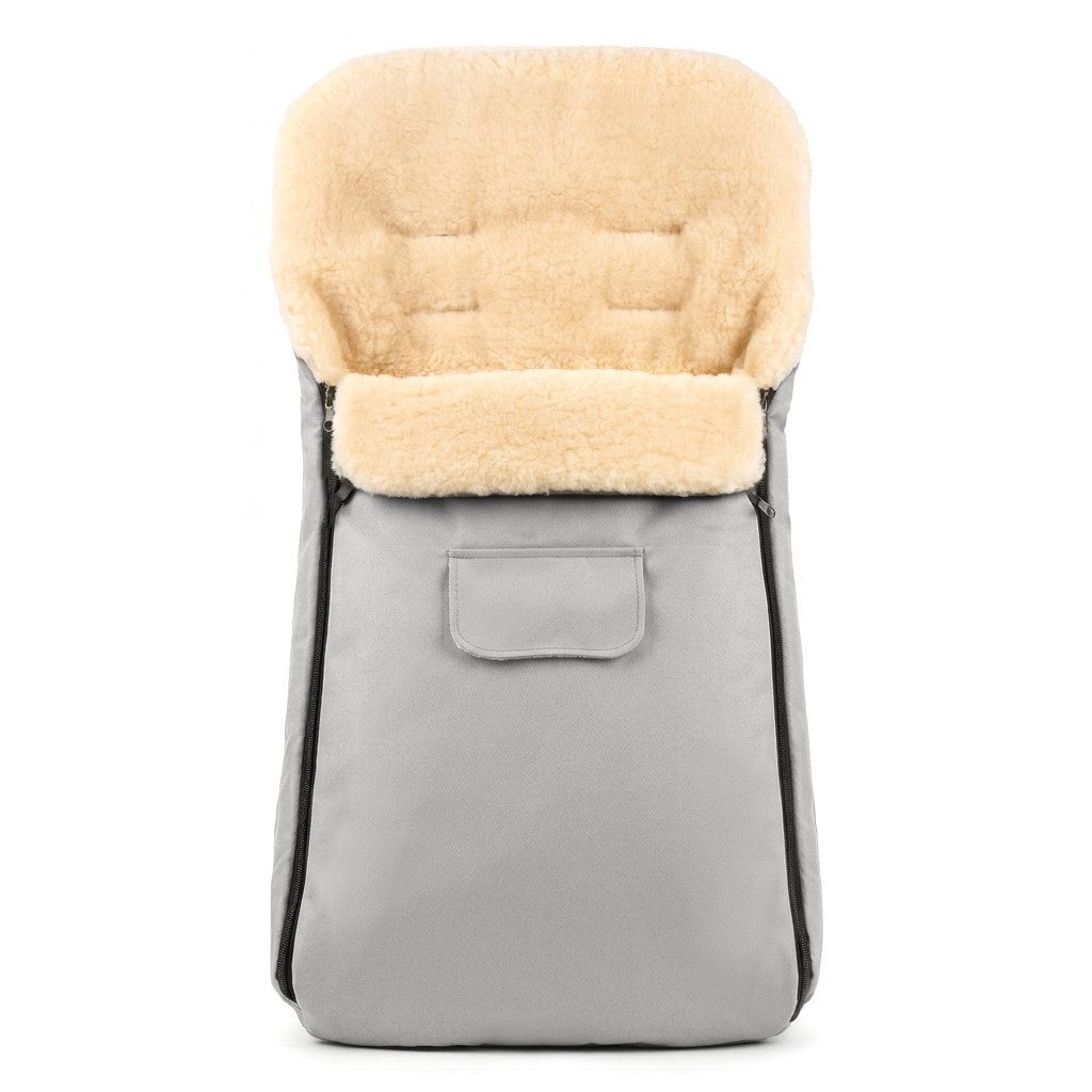 Baby-Joy Fußsack KAI XL 105cm Lammwolle Winterfußsack Thermo Babyfußsack 6 Mon - 3 Jahr, Wetterfest; Thermo-warm und Ultraweich