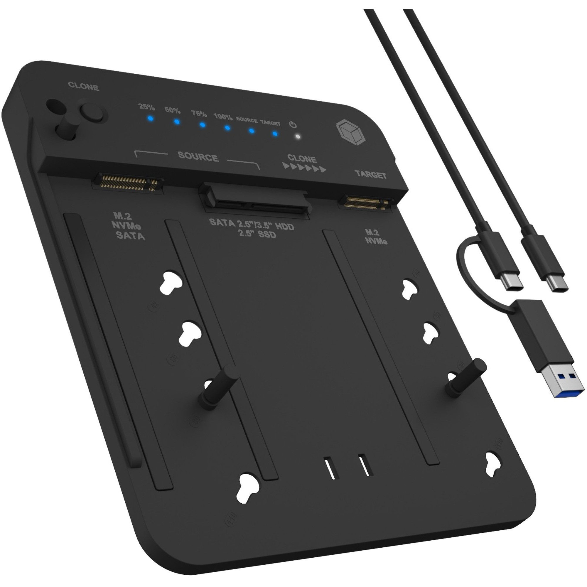 ICY BOX Laptop-Dockingstation ICY BOX IB-2913MCL-C31, Dockingstation, (2,5"/3,5"