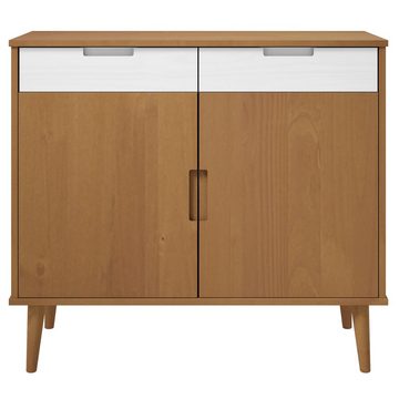 vidaXL Sideboard Sideboard MOLDE Braun 90x40x80 cm Massivholz Kiefer (1 St)