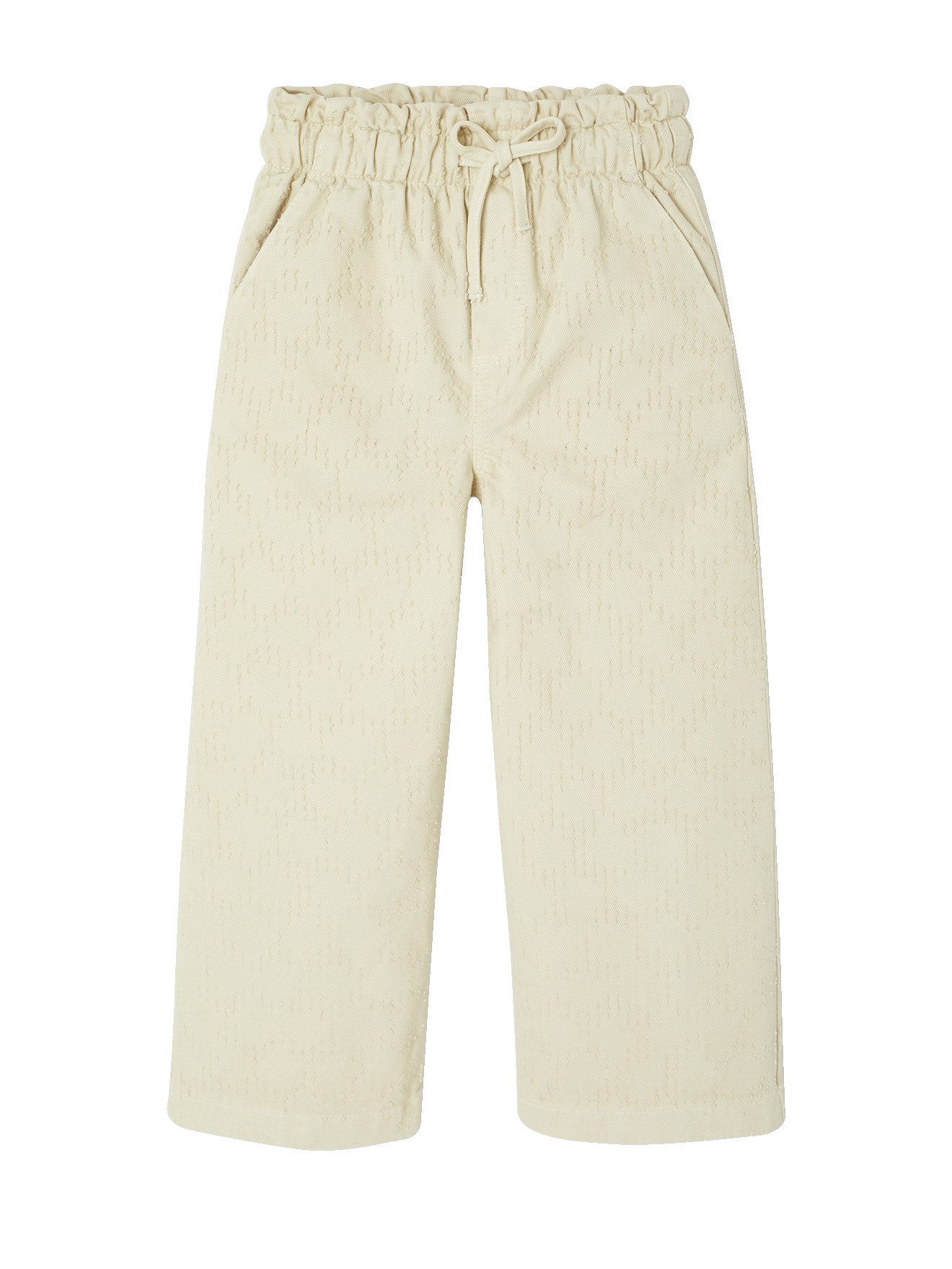 Stoffhose Weite Mädchen Hose mit Plumetismuster