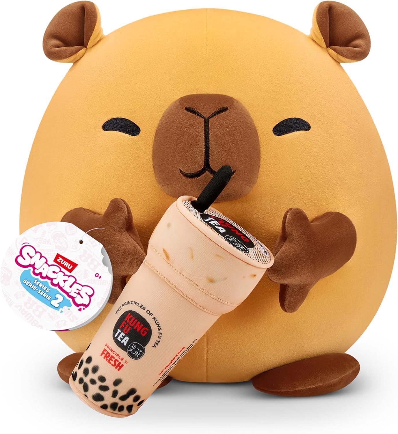 ZURU Plüschfigur Snackles Capybara Wasserschwein (Kung Fu Bubble Tea) 35 cm günstig online kaufen