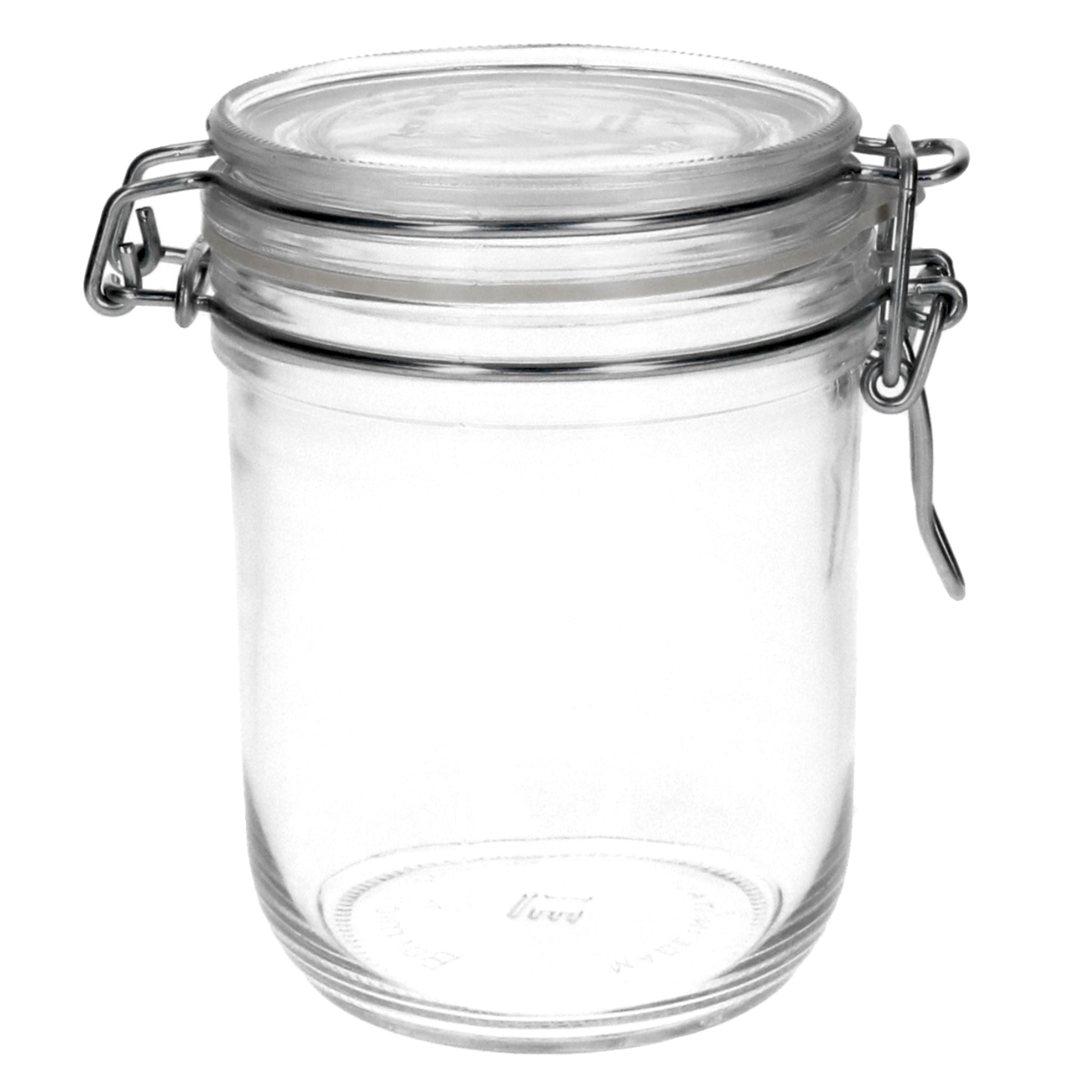 Bormioli Rocco Vorratsglas 6er Set Ambala Fido Einmachglas rund 50cl, Glas