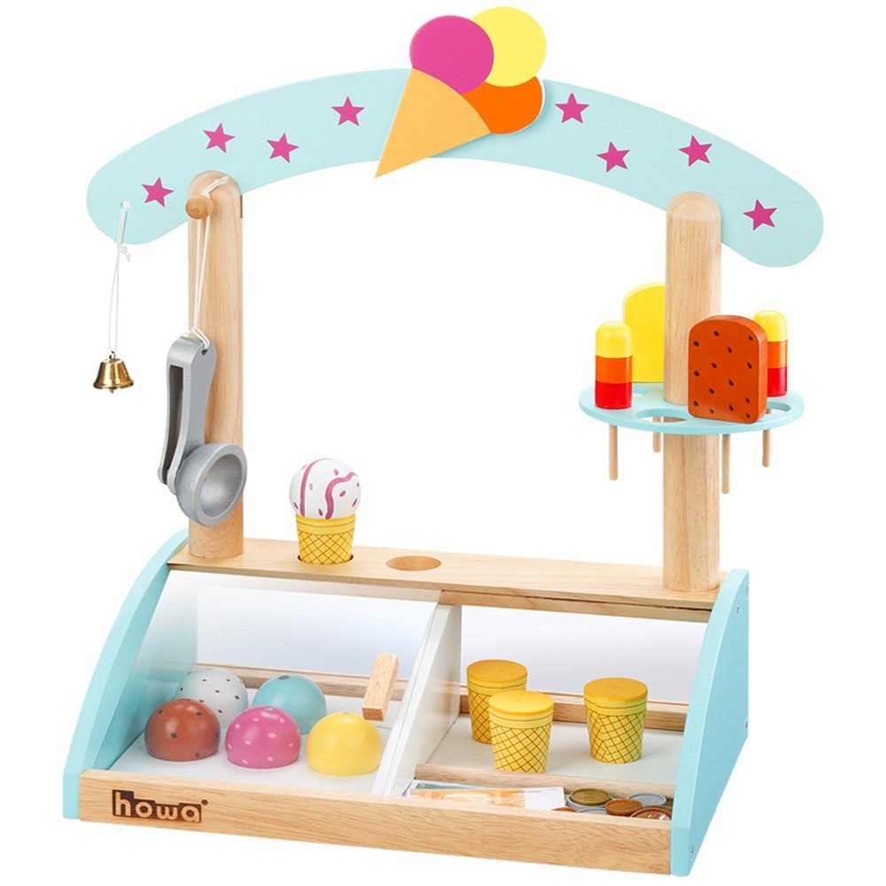 howa Spiellebensmittel, Eisstand mit Zubehör und Spielgeld