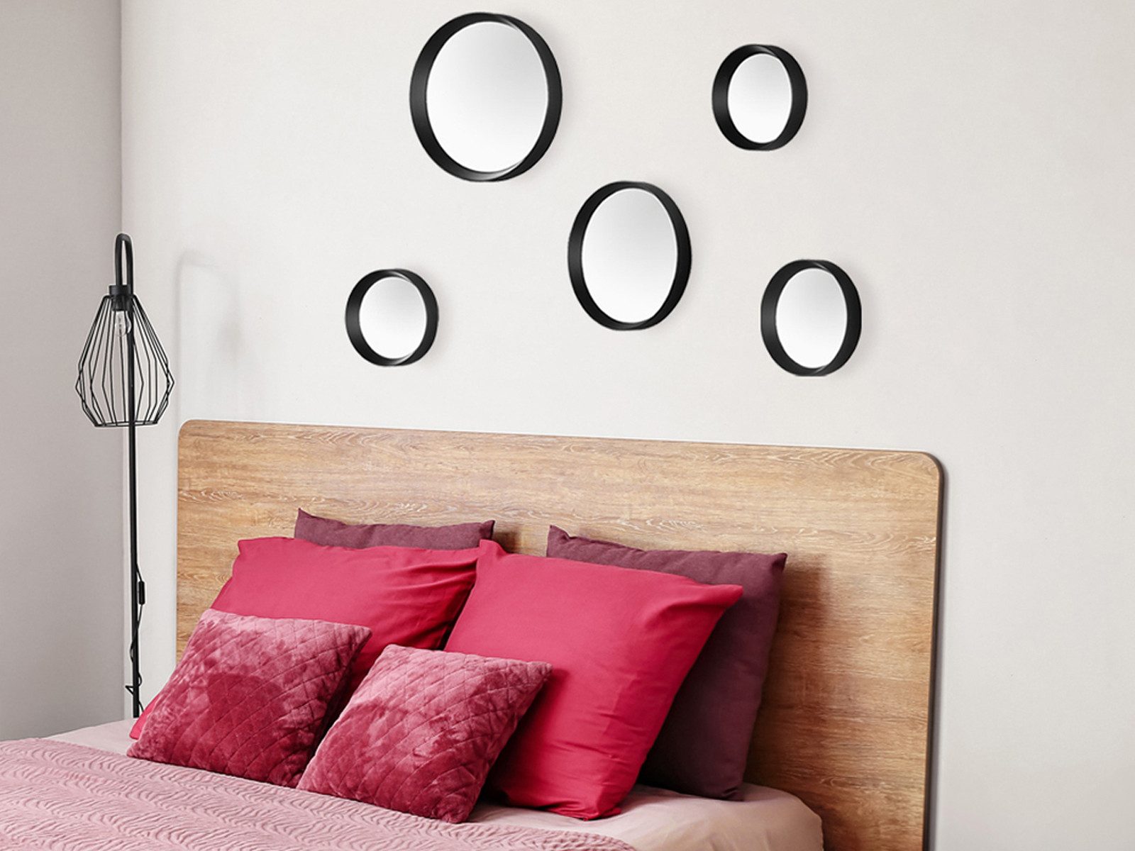 MIRRORS AND MORE Dekospiegel (5-St), ausgefallene Klebe-Spiegel rund mit Ma günstig online kaufen