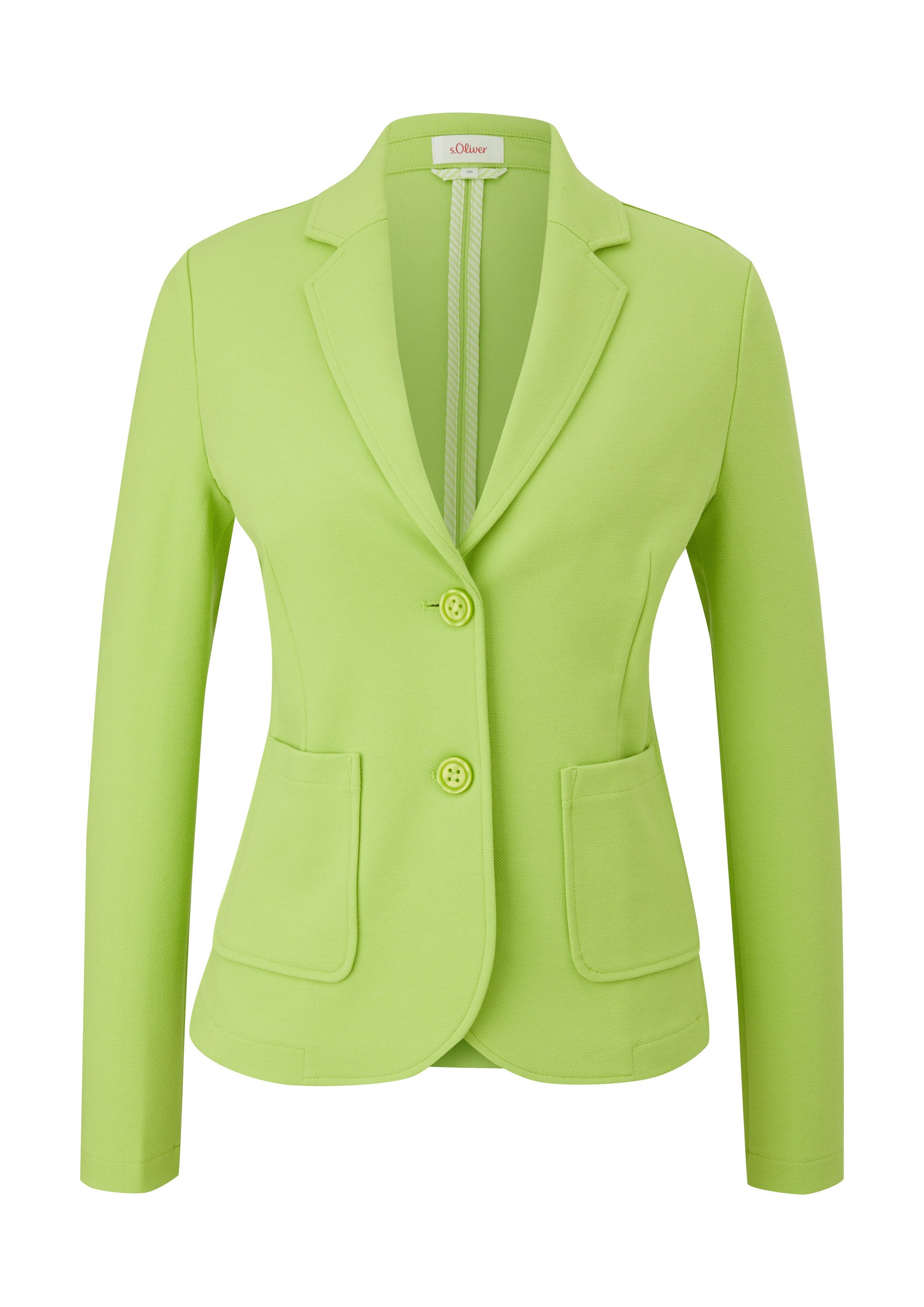 s.Oliver Jackenblazer Indoor-Blazer Blazer aus strukturiertem Jersey