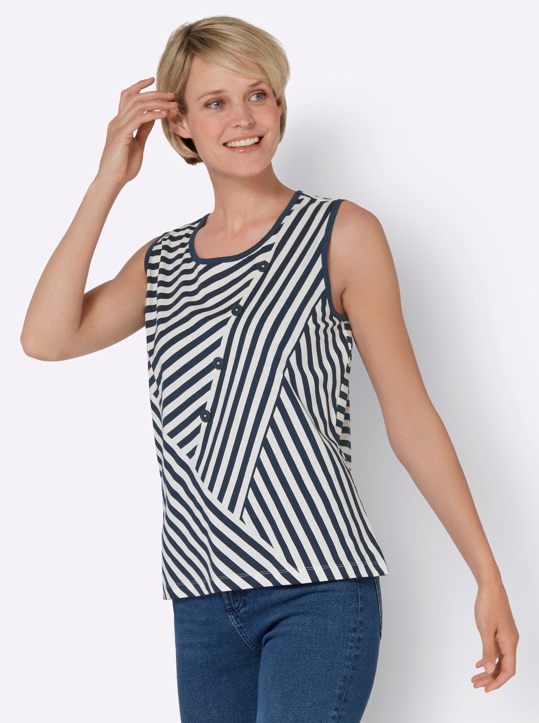 Sieh an! Shirttop Shirttop Ärmellos