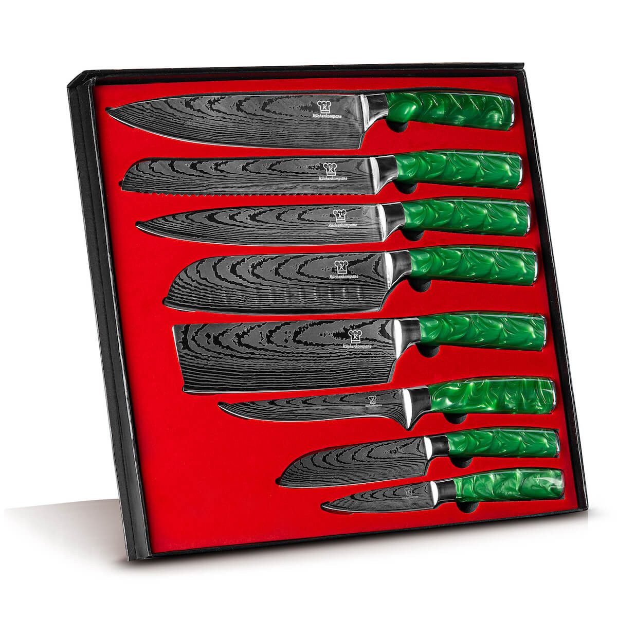 Küchenkompane Ножи-Set Asiatisches Ножиset Midori - 8-teiliges Küchenmesser Set Premium (8-tlg)