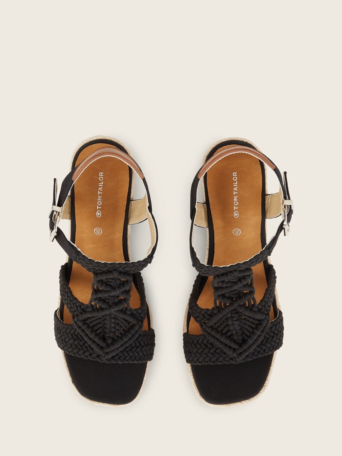 TOM TAILOR Shoes Licence Keilsandalette (1-tlg) Keilsandalette mit geflochtenen Details