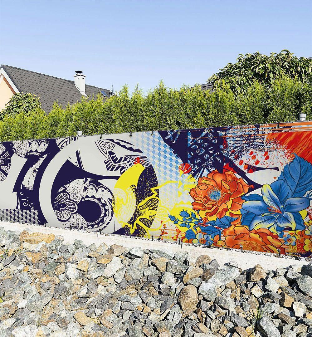 Sichtschutzzaunmatten Zaunbanner Straßenmalerei Sichtschutz Garten Zaun