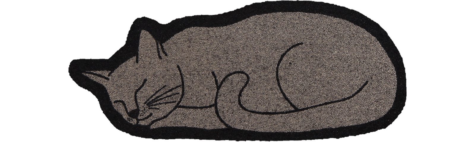 Salonloewe Fußmatte Salonloewe SHAPE CAT Fußmatte Wohnmatte halbrund 30 x 74 cm, Salonloewe Fußmatte SHAPE CAT 30 x 74 cm