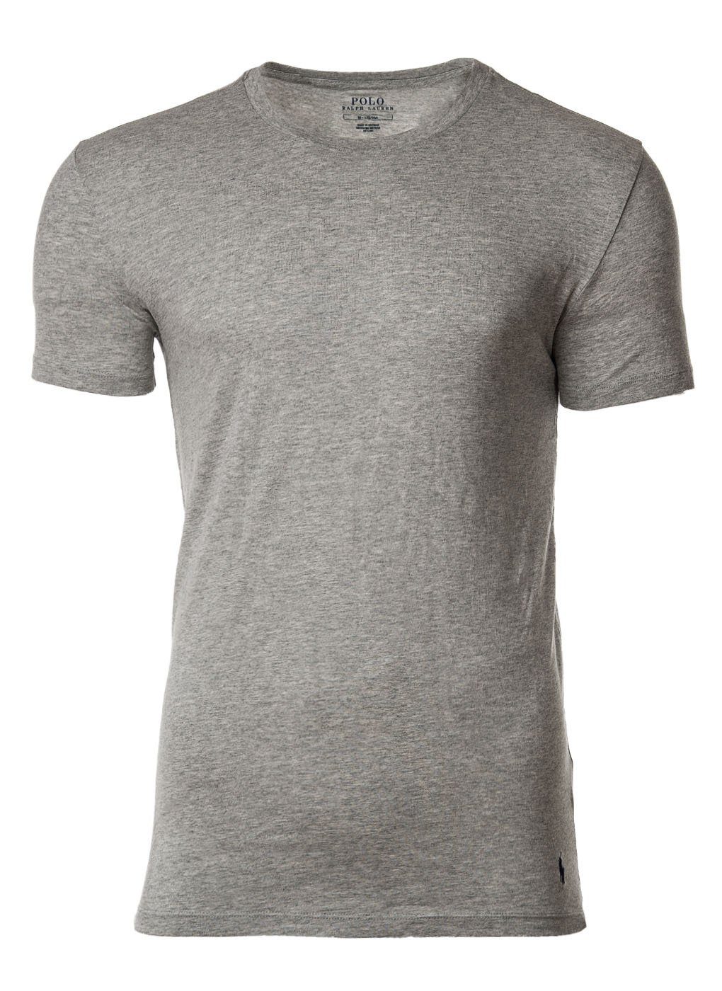 Herren Ralph T-Shirt T-Shirts, Lauren Polo Pack 3er schwarz/weiß/grau Rundhals, Halbarm