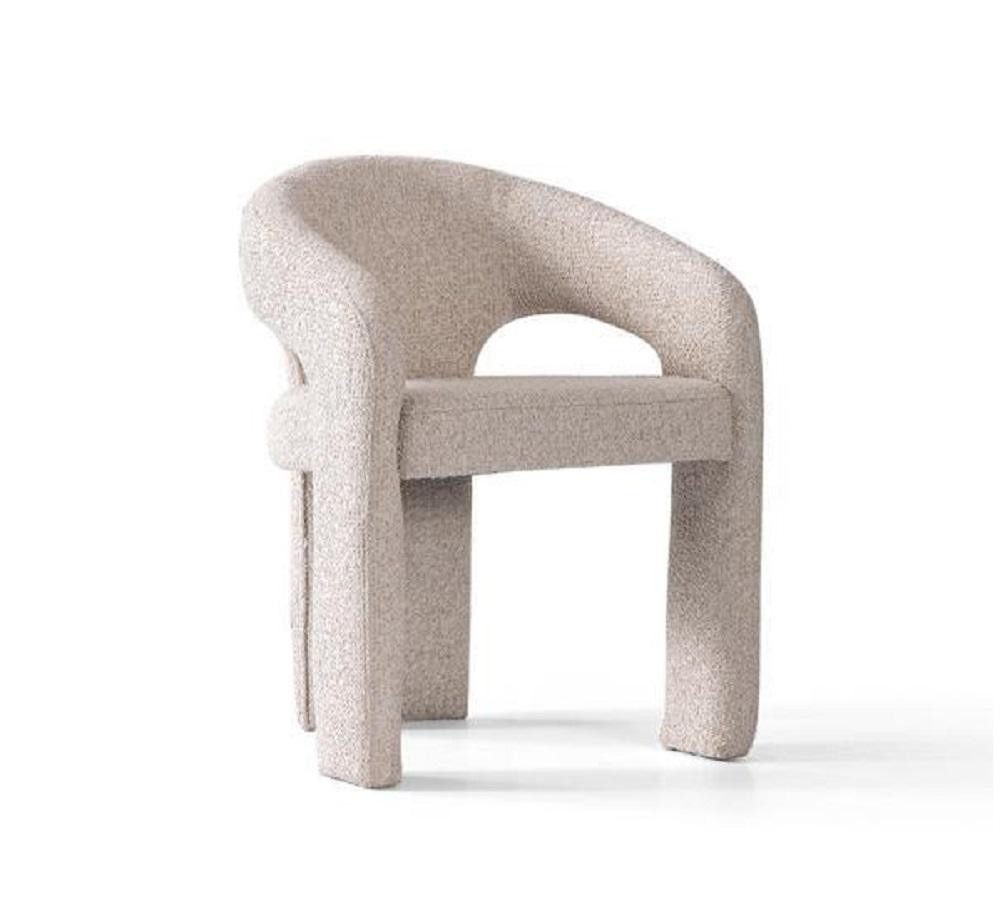 JVmoebel Polsterstuhl Modern Beige Elegant Polsterstuhl Esszimmerstuhl Lehnstuhl (1 St), Made in Europa