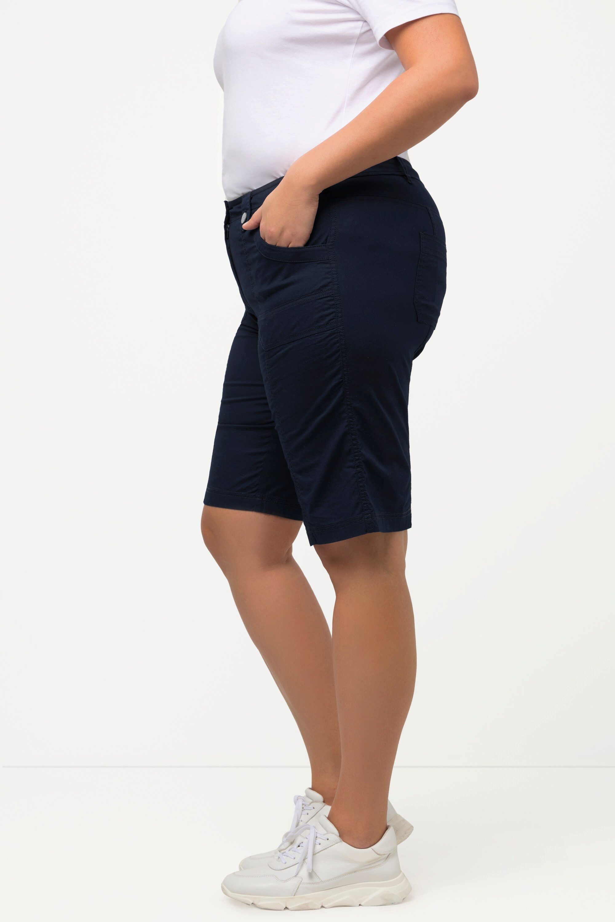 Ulla Popken Funktionshose Cargo-Bermuda Komfortbund 4-Pocket-Schnitt