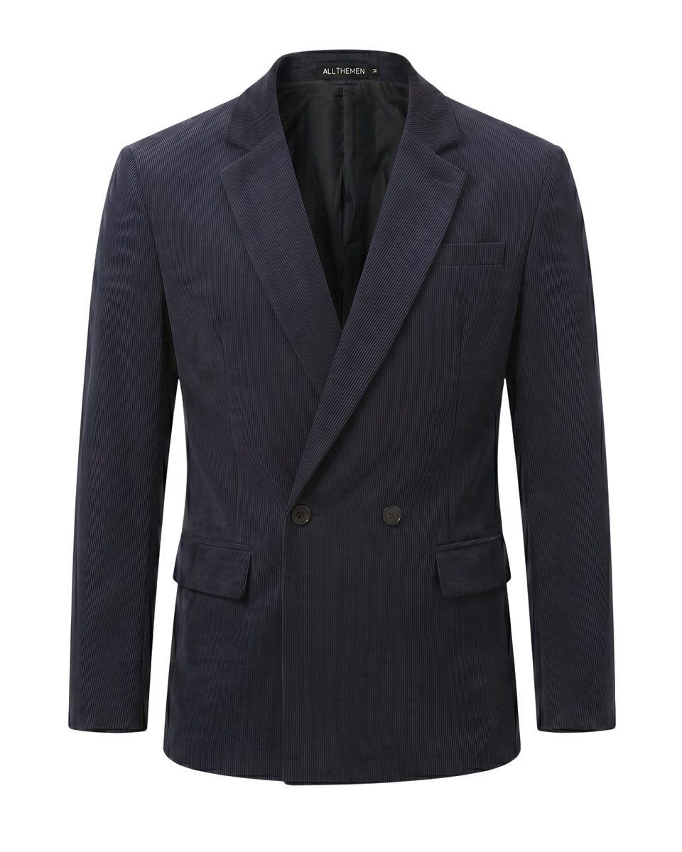 Allthemen Anzugsakko Herren Sakko mit Kordmuster aus Baumwolle Anzugjacke Retro Regular Fit