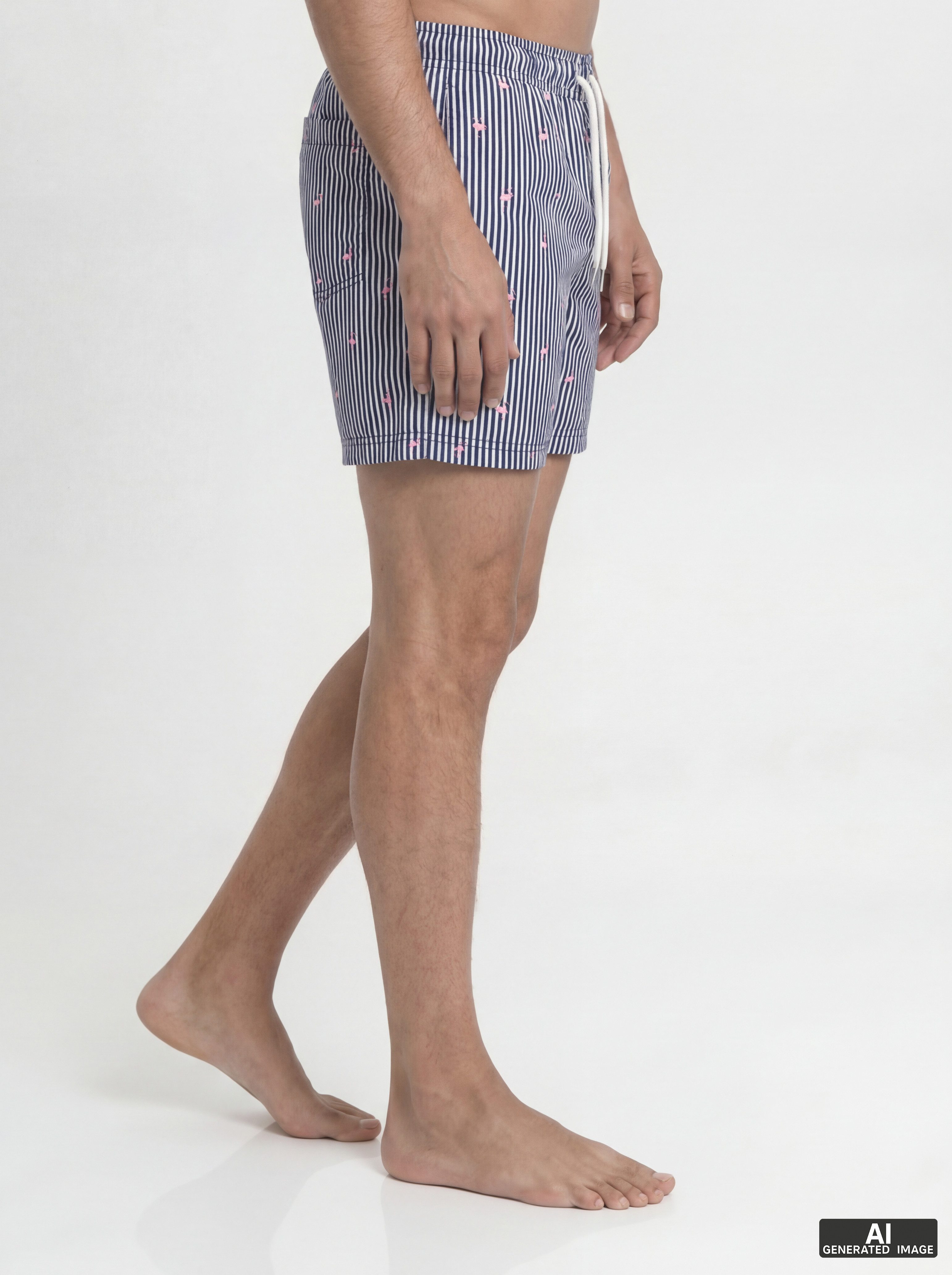 Jack & Jones Badeshorts JPSTMAUI BREEZE MINI STRIPE SWIM SRT SN Kunstfaser, normal geschnitten