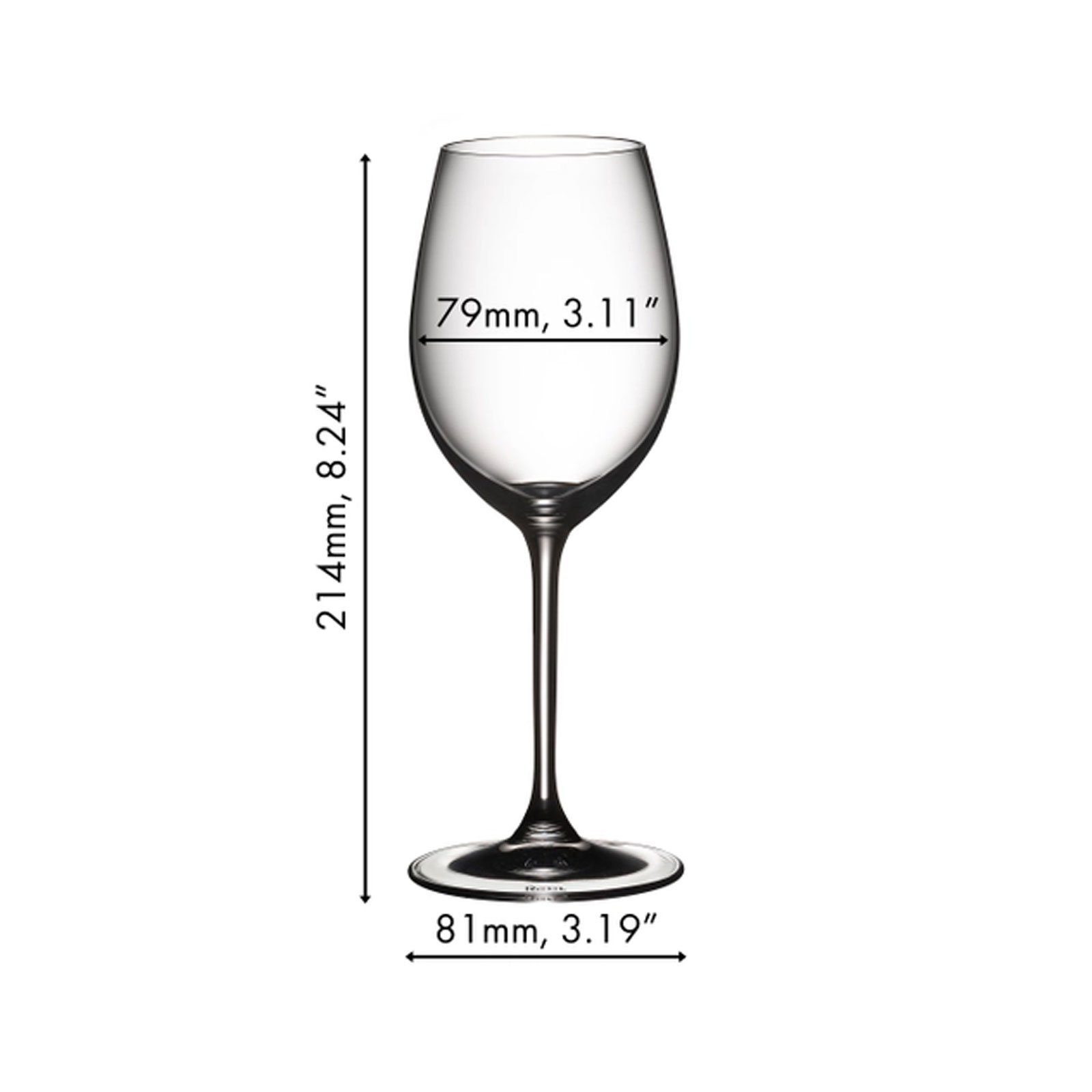 RIEDEL Kristallglas Glas Sauvignon Spülmaschinenfest, Maschinengeblasen, Vinum Glas Blanc/Dessertwein,