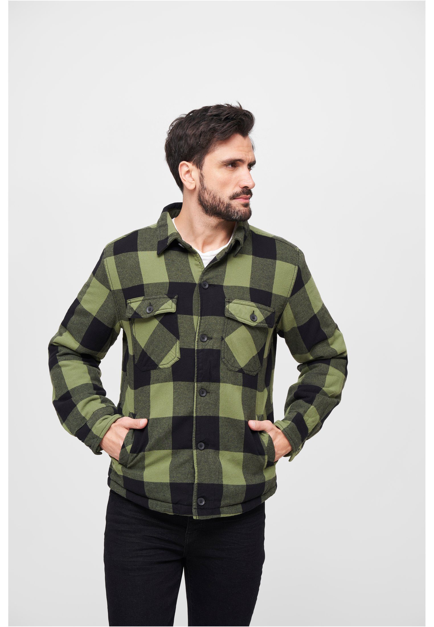 Brandit Sommerjacke Herren Lumberjacket (1-St) black/olive