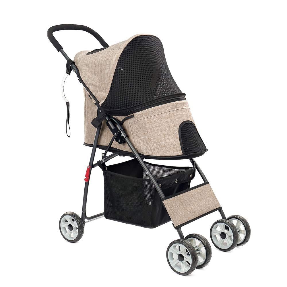Purpurra Hundebuggy Haustierwagen Haustierbuggy mit Sicherheitsgurt für 1 oder 2 Hunde, (1-tlg)