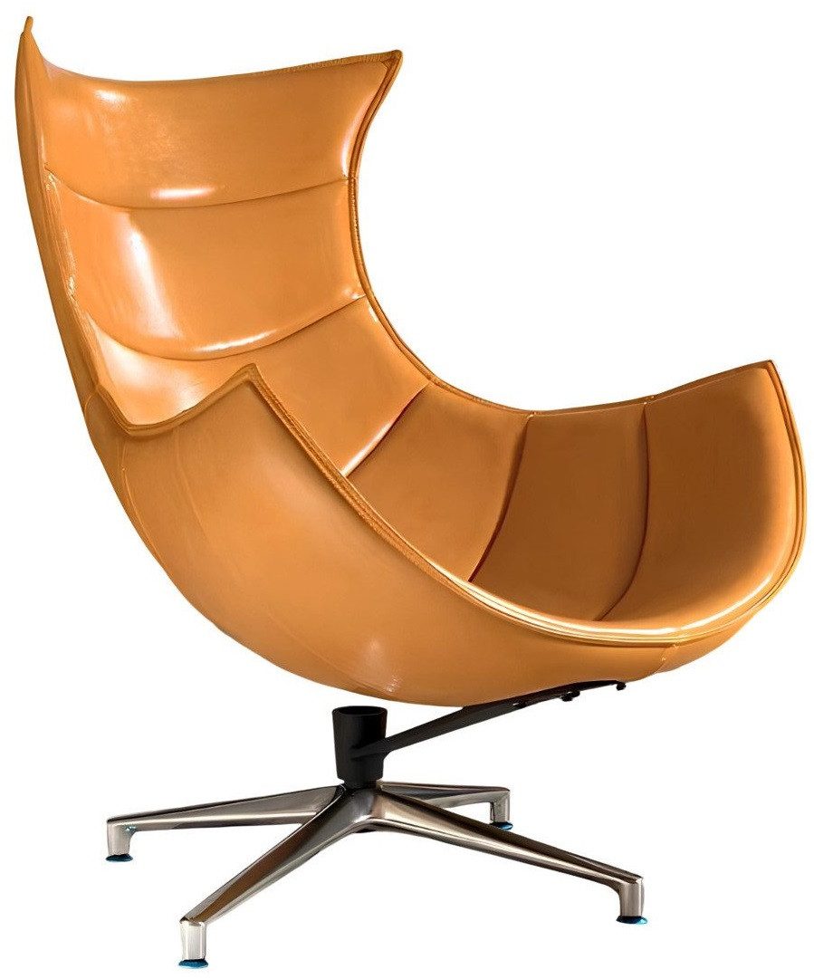 Xlmoebel Loungesessel Designer-Lehnstuhl aus Leder mit stilvollem Komfort (1-St., Sessel), Hergestellt in Europa