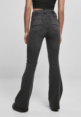 URBAN CLASSICS Bequeme Jeans Damen Ladies High Waist Flared Denim Pants (1-tlg)
