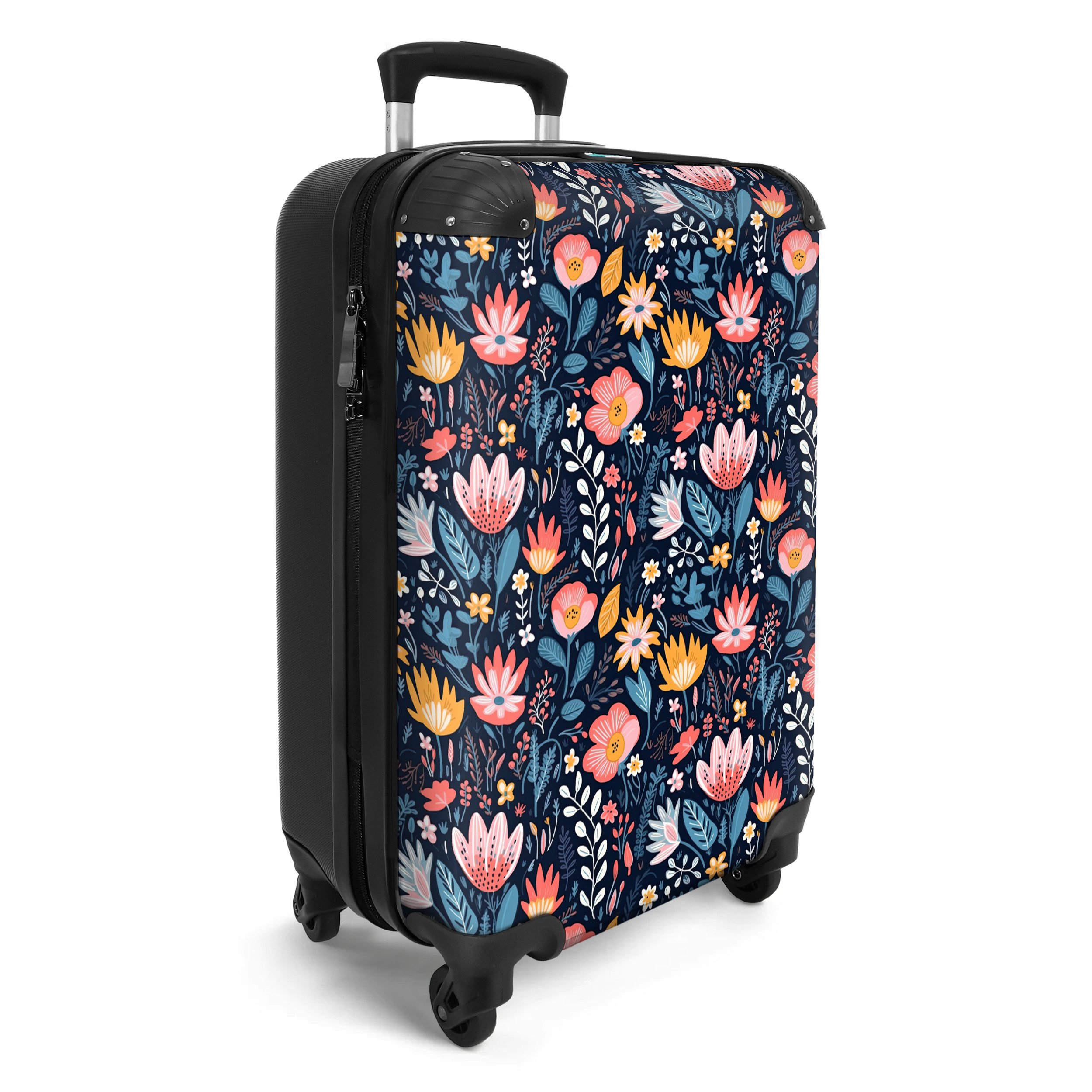 NoBoringSuitcases.com© Hartschalen-Trolley Blumen - Muster - günstig online kaufen
