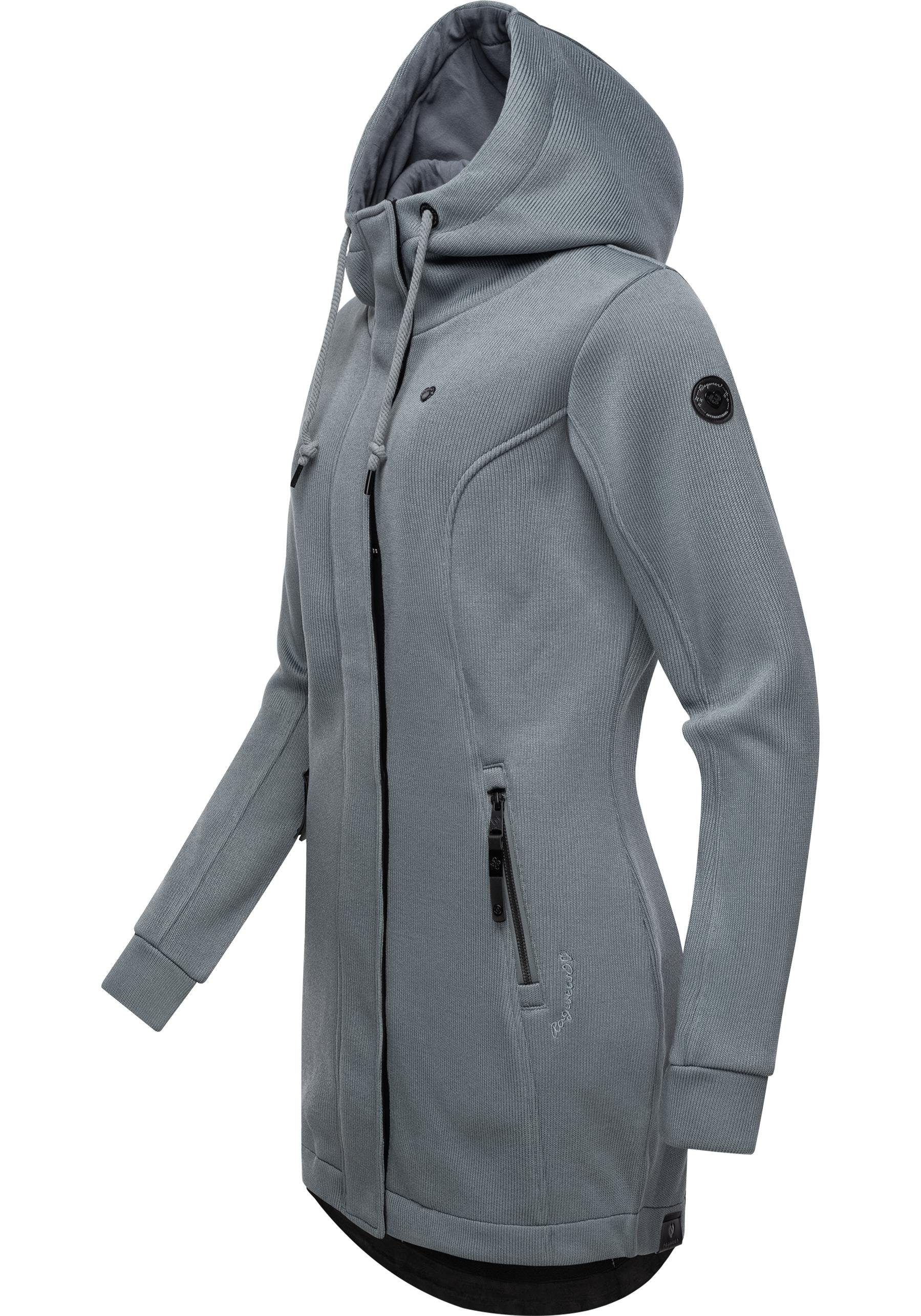 Ragwear Kapuzensweatjacke Letti Bonded Sportliche Kapuzenjacke in Feinstric günstig online kaufen