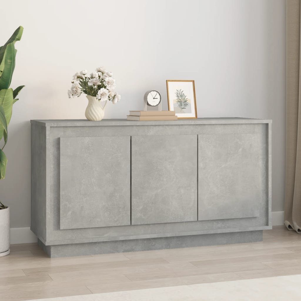 vidaXL Sideboard Sideboard Betongrau 102x35x55 cm Holzwerkstoff (1 St)