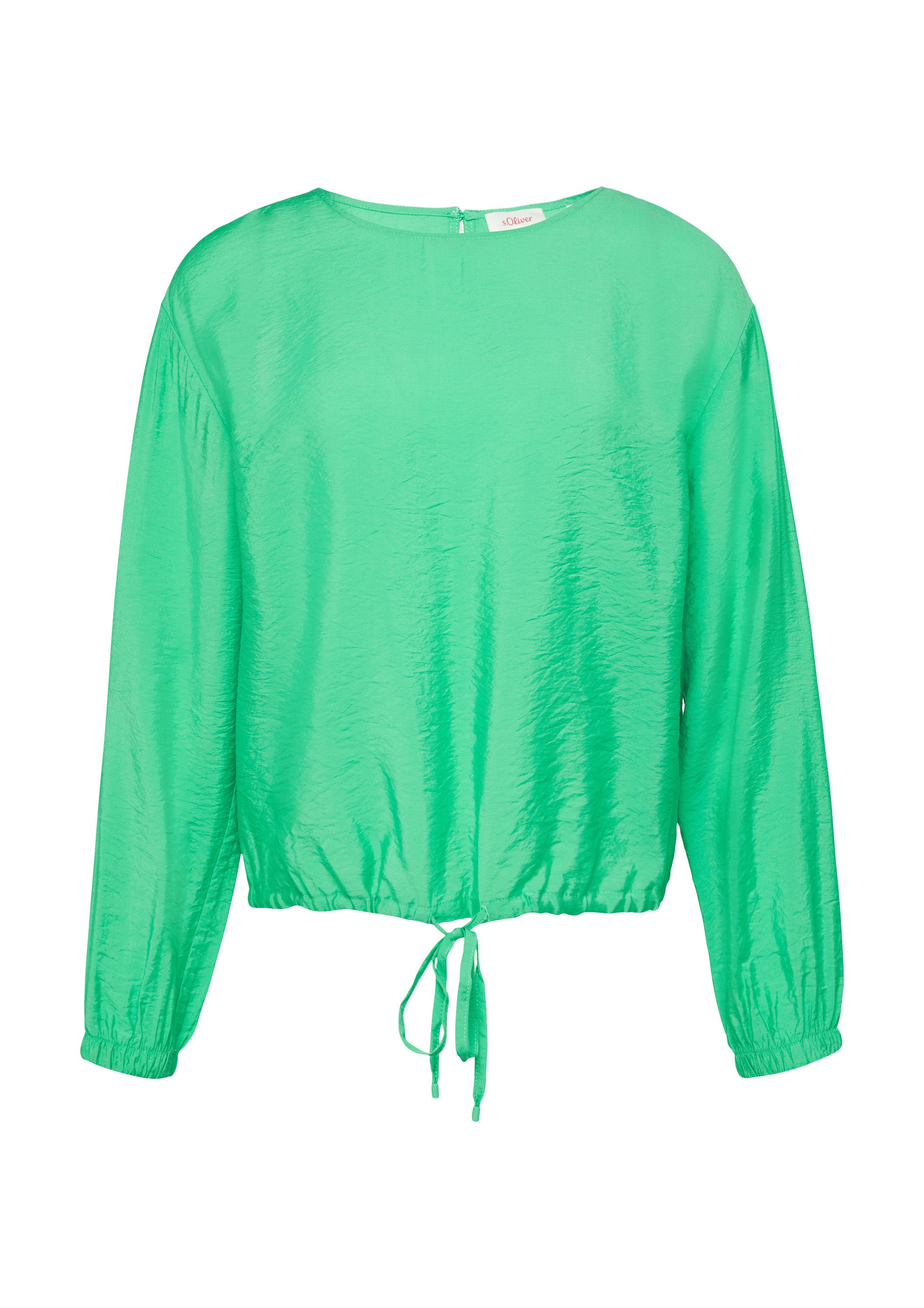 s.Oliver Langarmbluse Bluse Viskosemix-Bluse in O-Shape günstig online kaufen