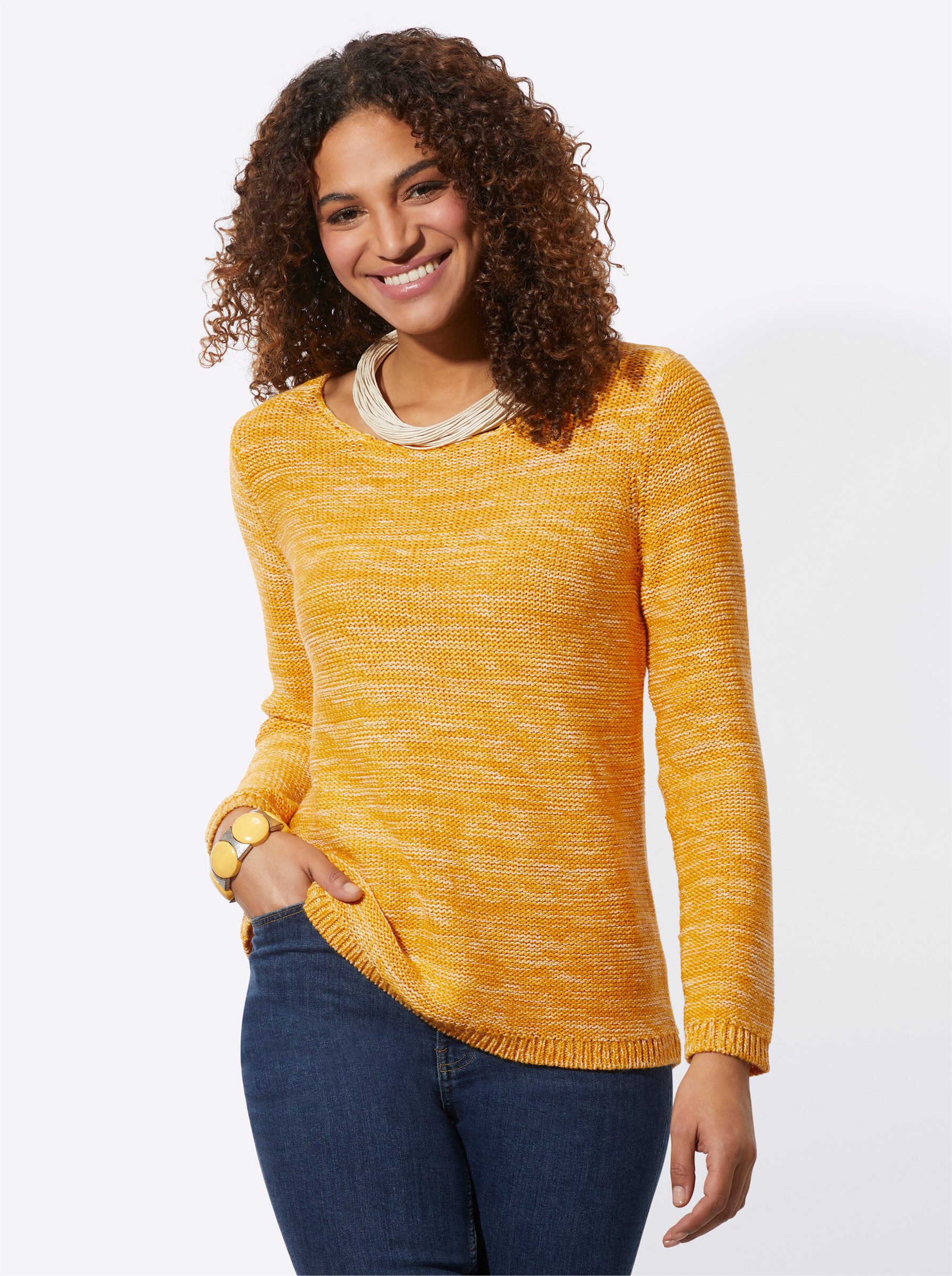 Strickpullover Rundhalspullover
