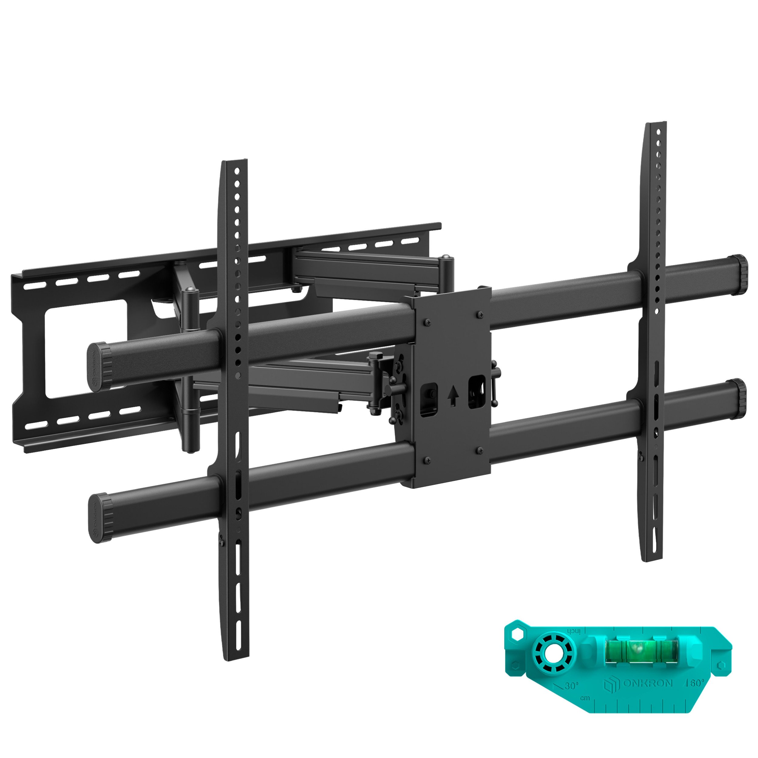 ONKRON TV-Wandhalterung 42-120 Zoll, bis 100 kg, VESA 200x100-1000x600, M10-B, (bis 120 Zoll, groß, schwenkbar, neigbar, ausziehbar, Doppelarm)