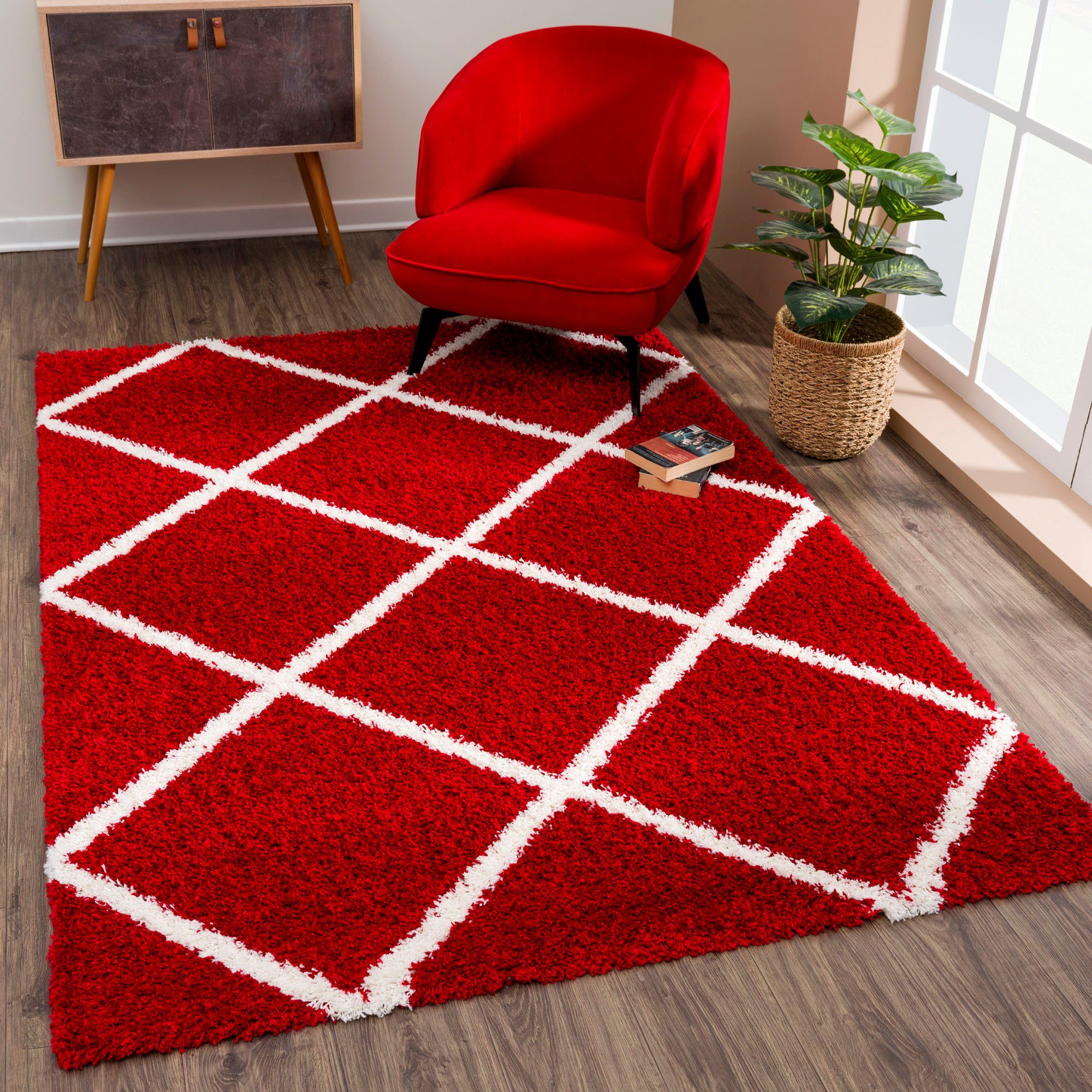 Sanat Hochflor-Teppich Madrid, rechteckig, Höhe: 30 günstig online kaufen