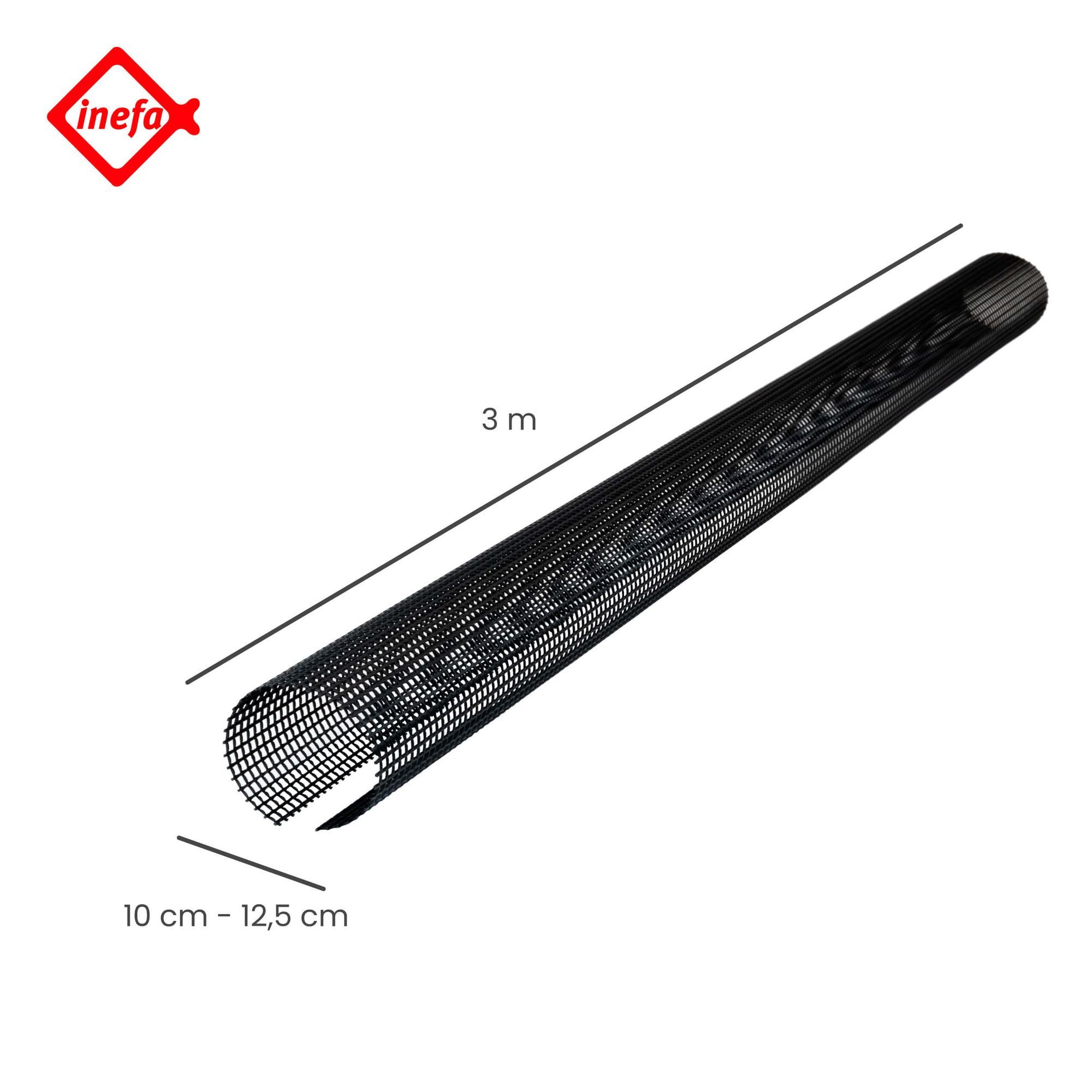 Thumbnail - INEFA Dachrinne, Laubschutzgitter Dachrinnen Laubschutz Schwarz, PVC 100-125mm, 3m, 1-St., Laubfang Dachrinennschutz, Da...