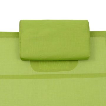furnicato Gartenliege Sonnenliege Aluminium Textilene Grün