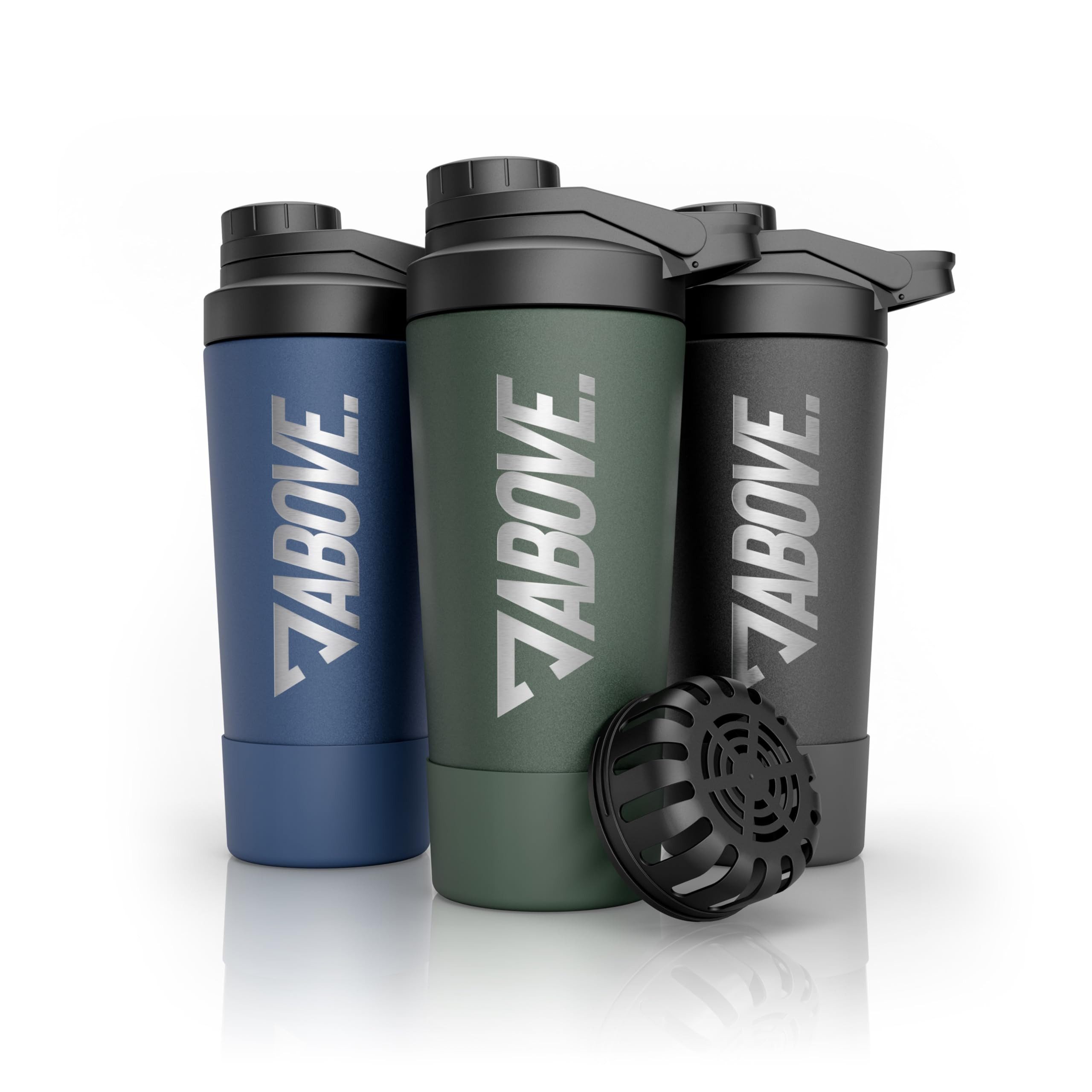ABOVE. Protein Shaker 750ml – BPA-frei & isolierend: hält Shakes 12H eiskalt, (Integrierte Skala & 100% auslaufsicherer Deckel), Robust & langlebig – spülmaschinengeeignet bis 45°C