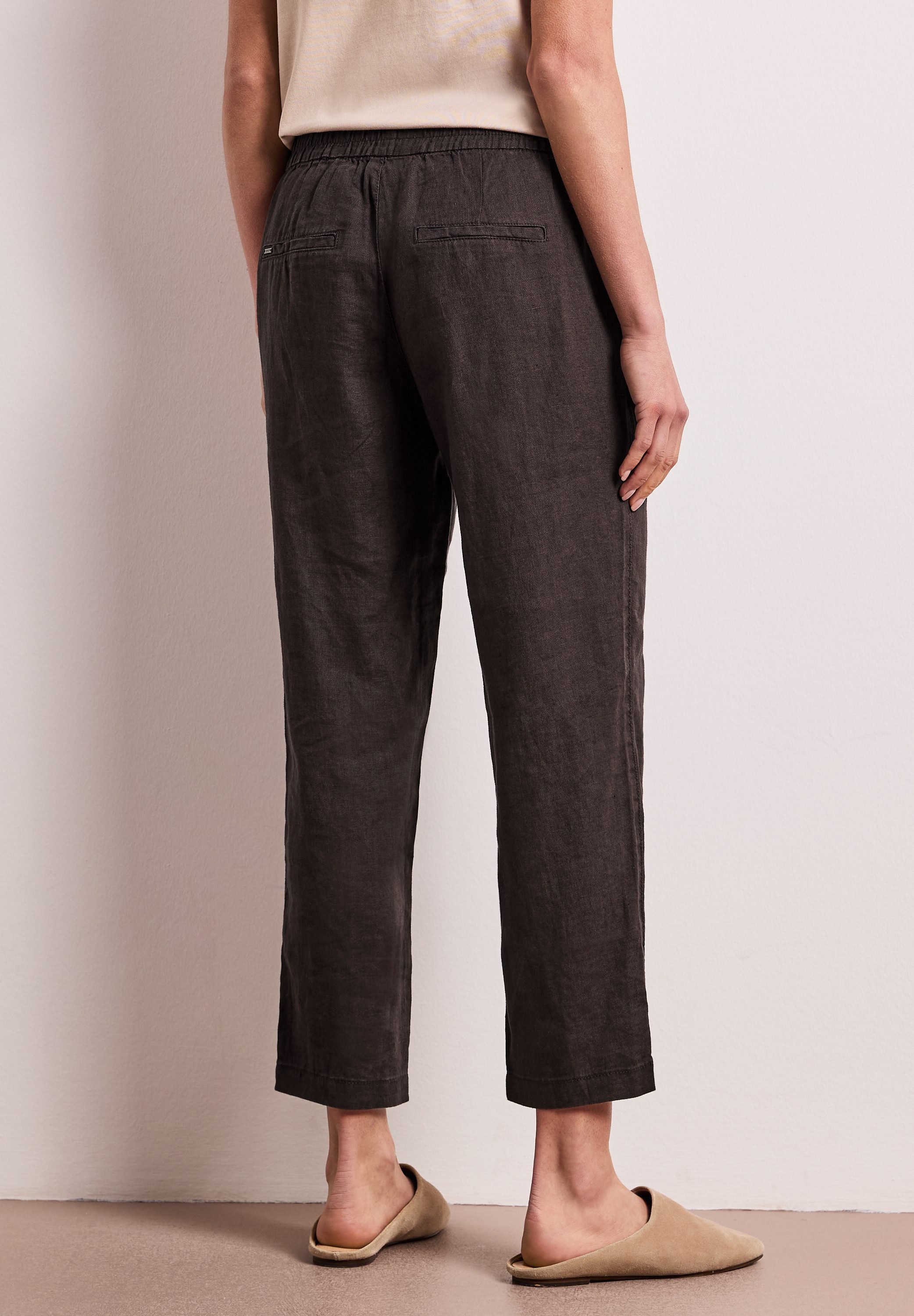 STREET ONE Leinenhose Style Bonny Slim Leg Hose aus Leinen mit Schnalle günstig online kaufen