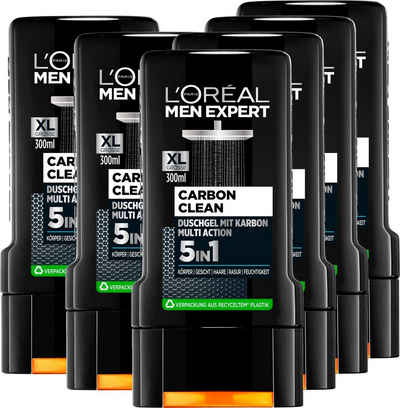 L'ORÉAL PARIS MEN EXPERT Duschgel Pure Carbon XL, 6-tlg.