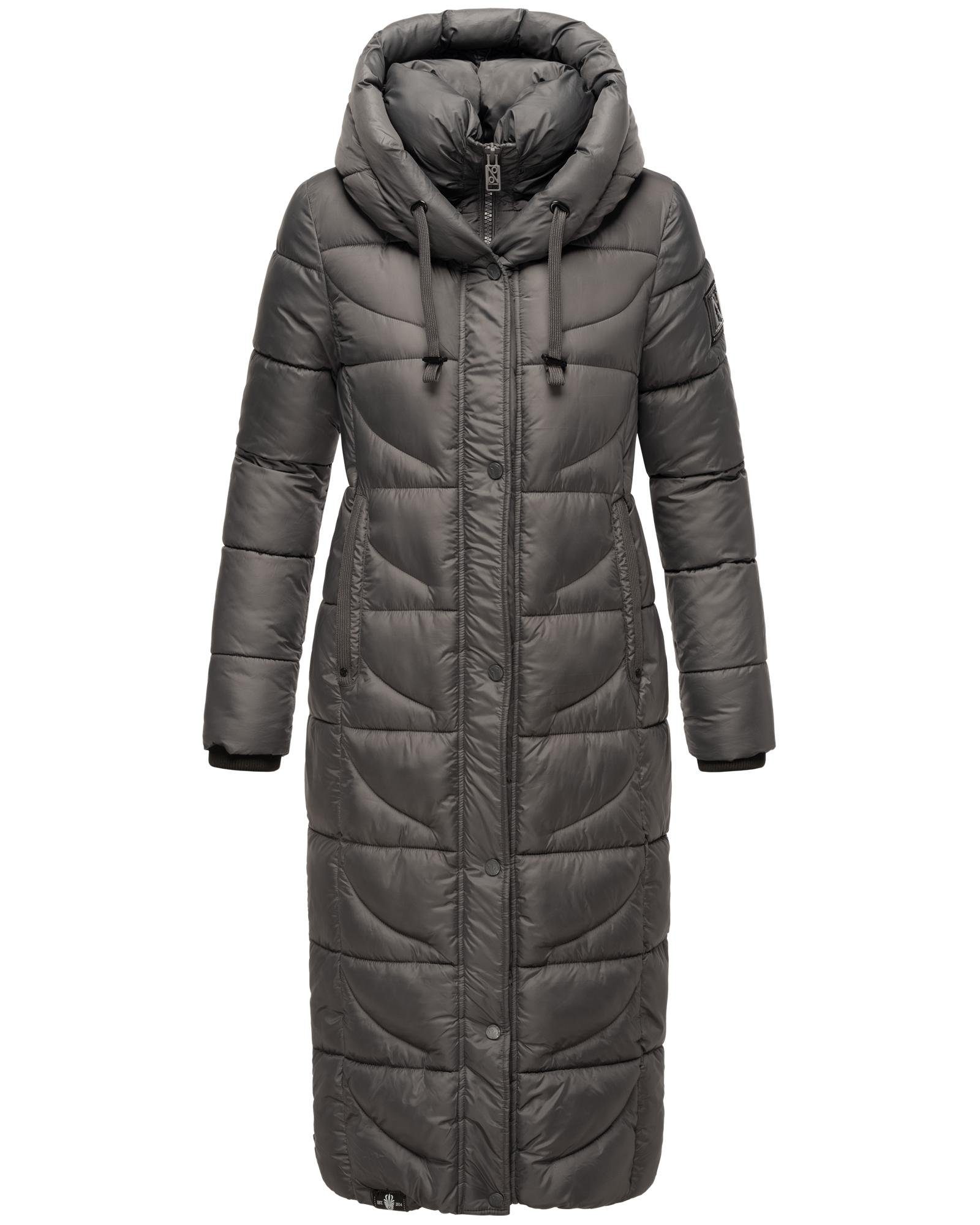 Navahoo Steppmantel Waffelchen Wintermantel mit Gehschlitzen und Kapuze