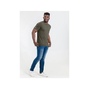 Key Largo V-Ausschnitt-Pullover olive regular fit (1-tlg)