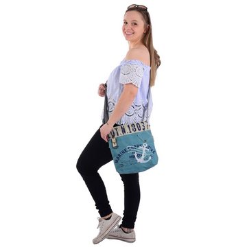 Sunsa Umhängetasche Damen Umhängetasche, blaue Maritim Schultertasche, vegane Handtasche, vegan