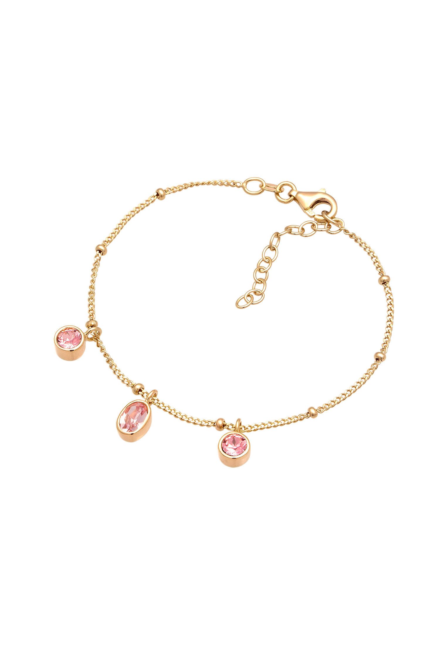 Elli Armband Rosa 925 Sterling Silber, mit Kristallen von Swarovski® (kein Set, 1-tlg)